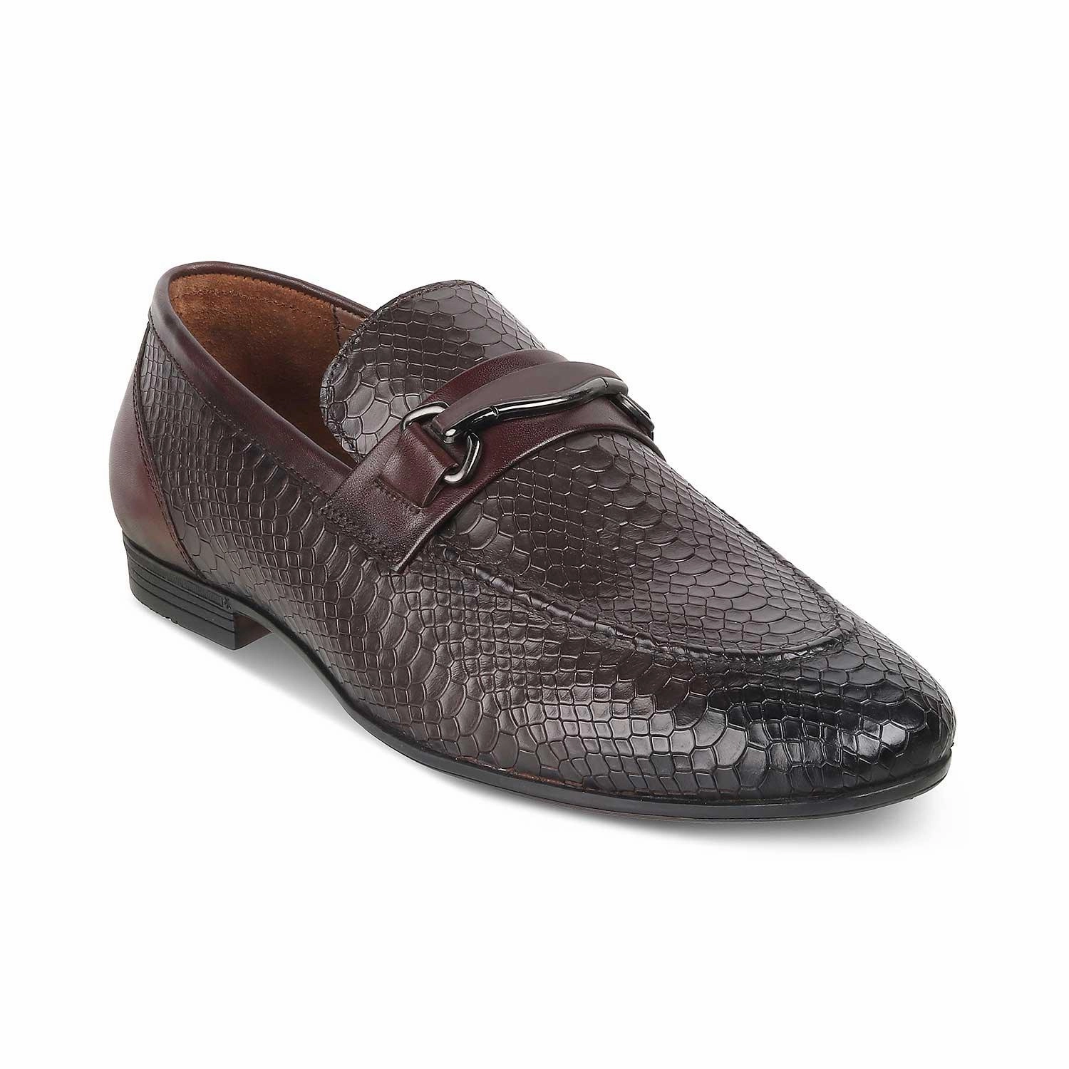 The Rytom Brown Men's Leather Loafers Tresmode Campo Loafers