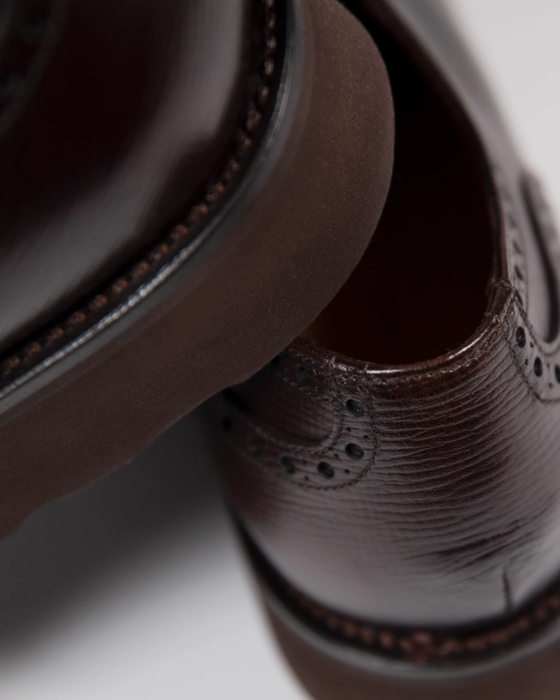 Platform Oxford Shoes Brown Brogue Lightweight Dress Shoe