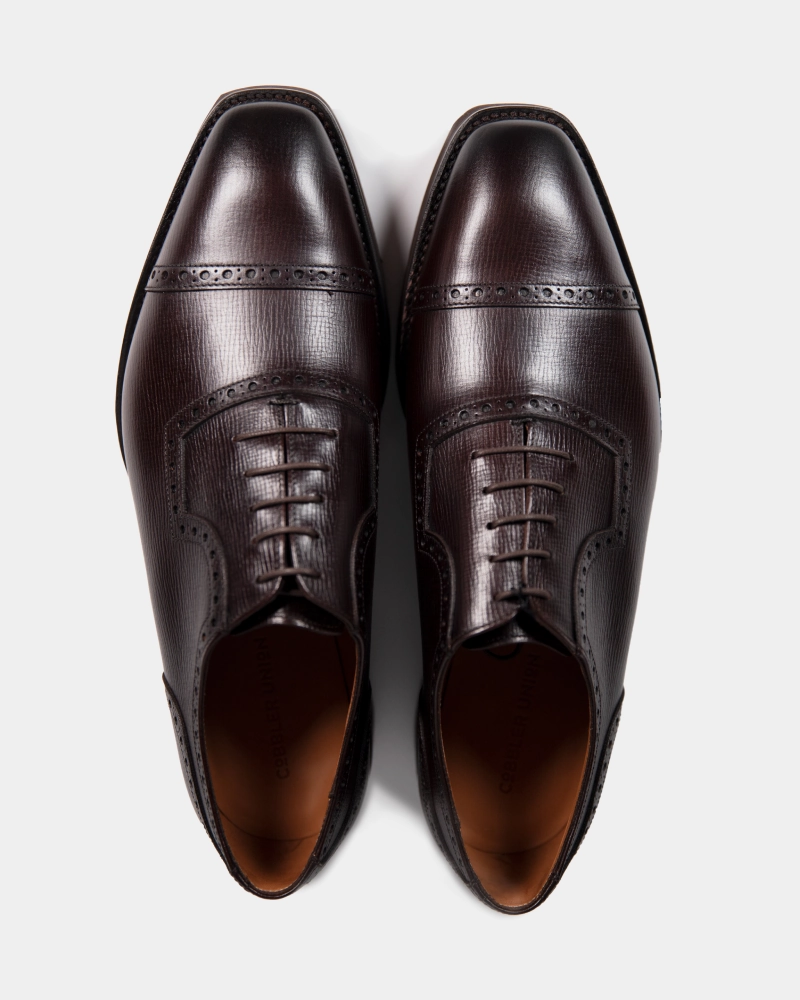 Kevin Plain Toe Oxfords Brown Brogue Lightweight Dress Shoe