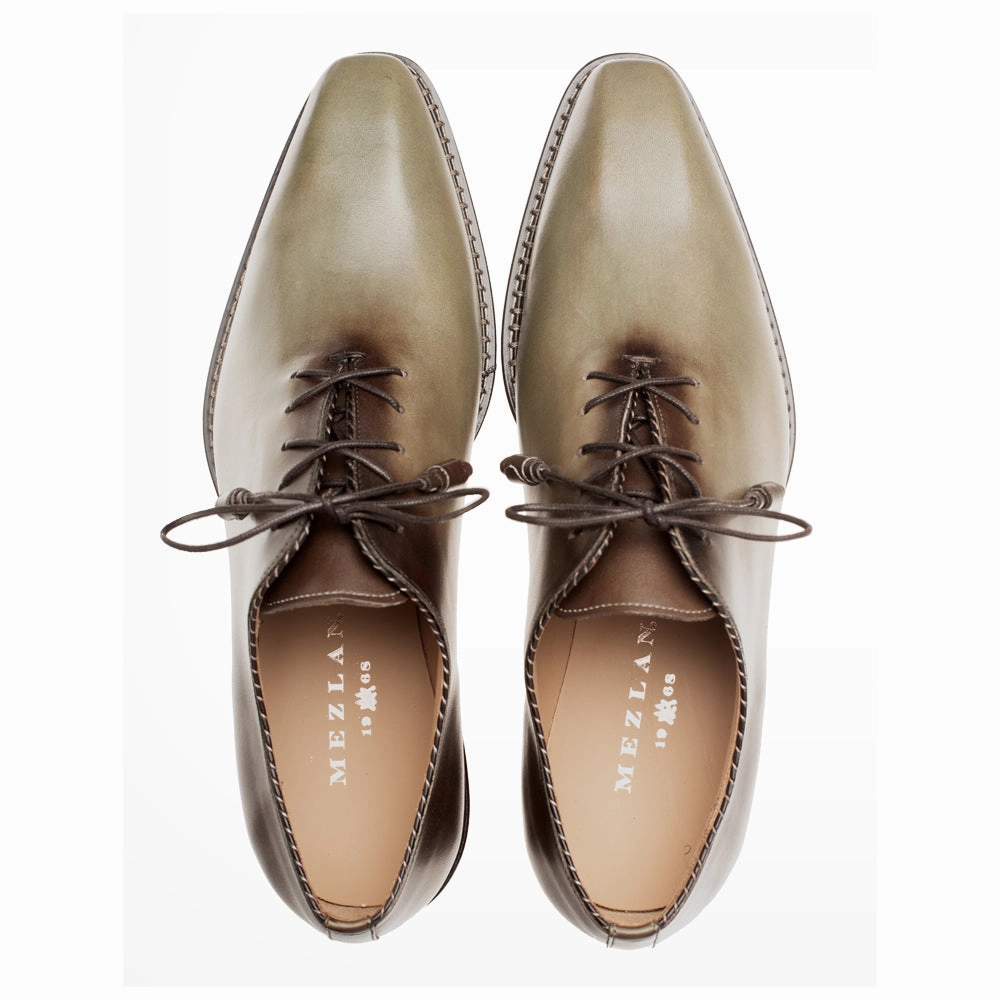 Barbaro Two-Tone Oxford Brown Leather Oxfords