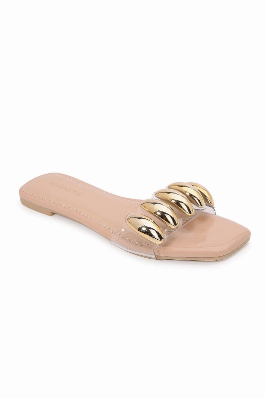 Flat Sandal with Gold Accents Japanese Samurai Sandals