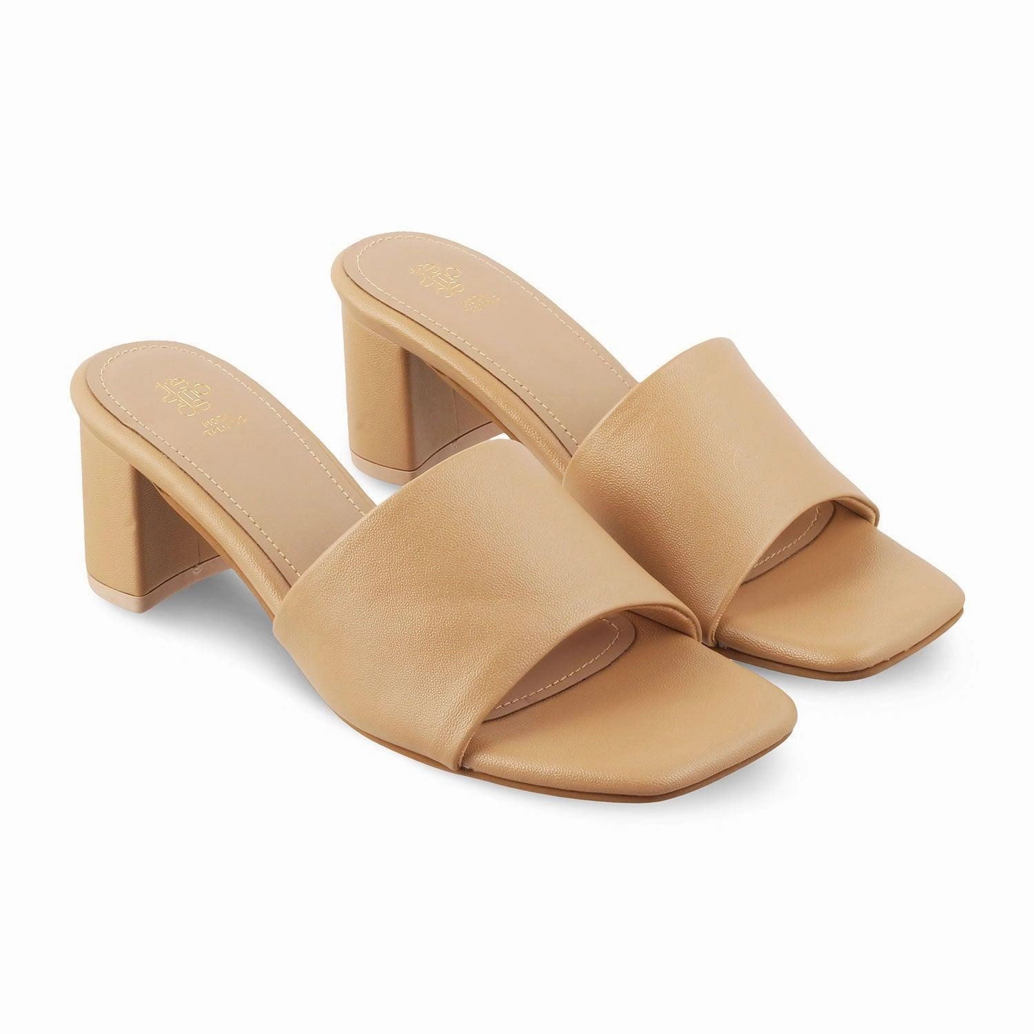 Tiva Sandals The Barie Beige Women's Casual Block Heel Sandals Tresmode