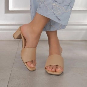 Sandals Bahamas The Barie Beige Women's Casual Block Heel Sandals Tresmode