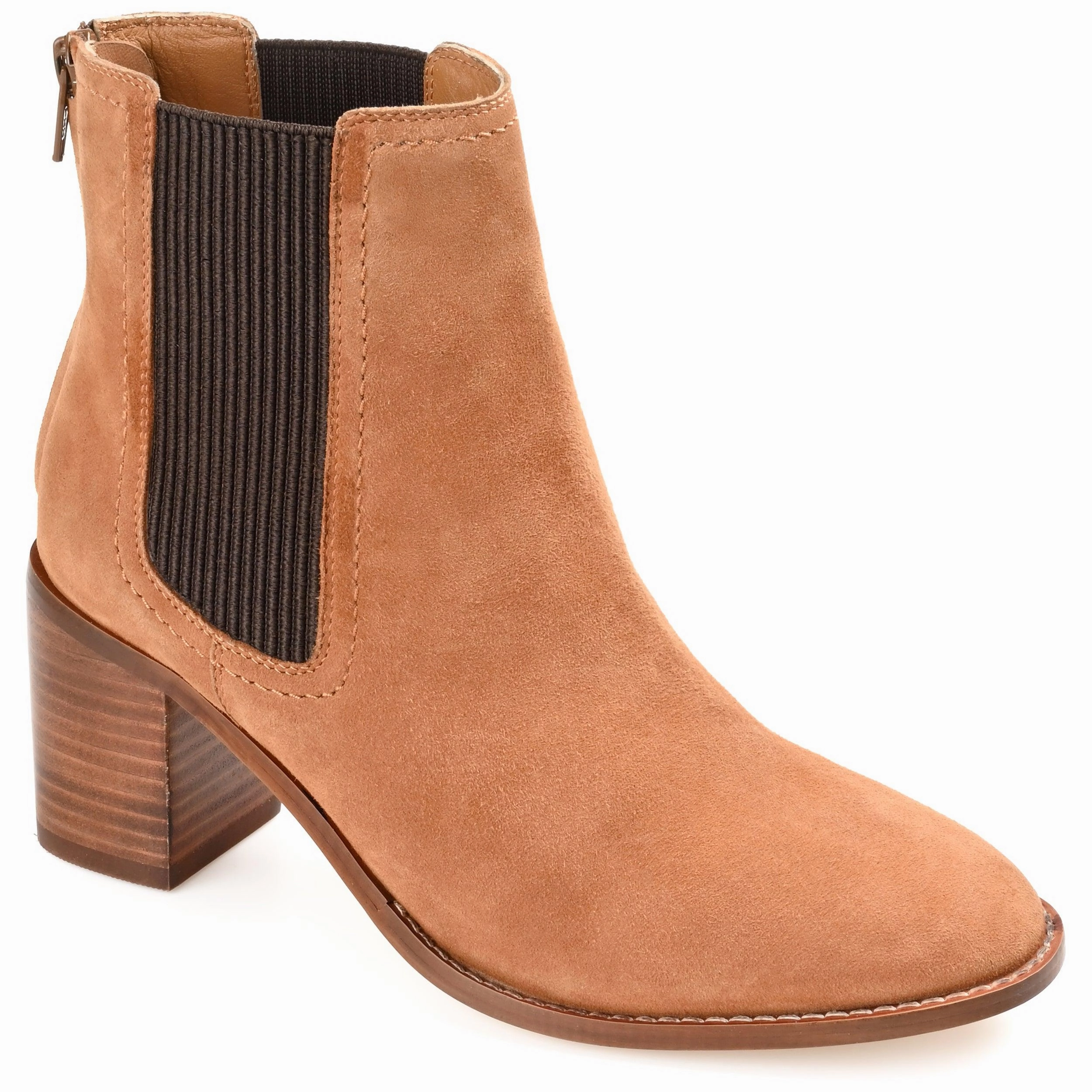 TAZLYN - FINAL SALE (NO EXCHANGES) Dark Brown Chelsea Boots Suede