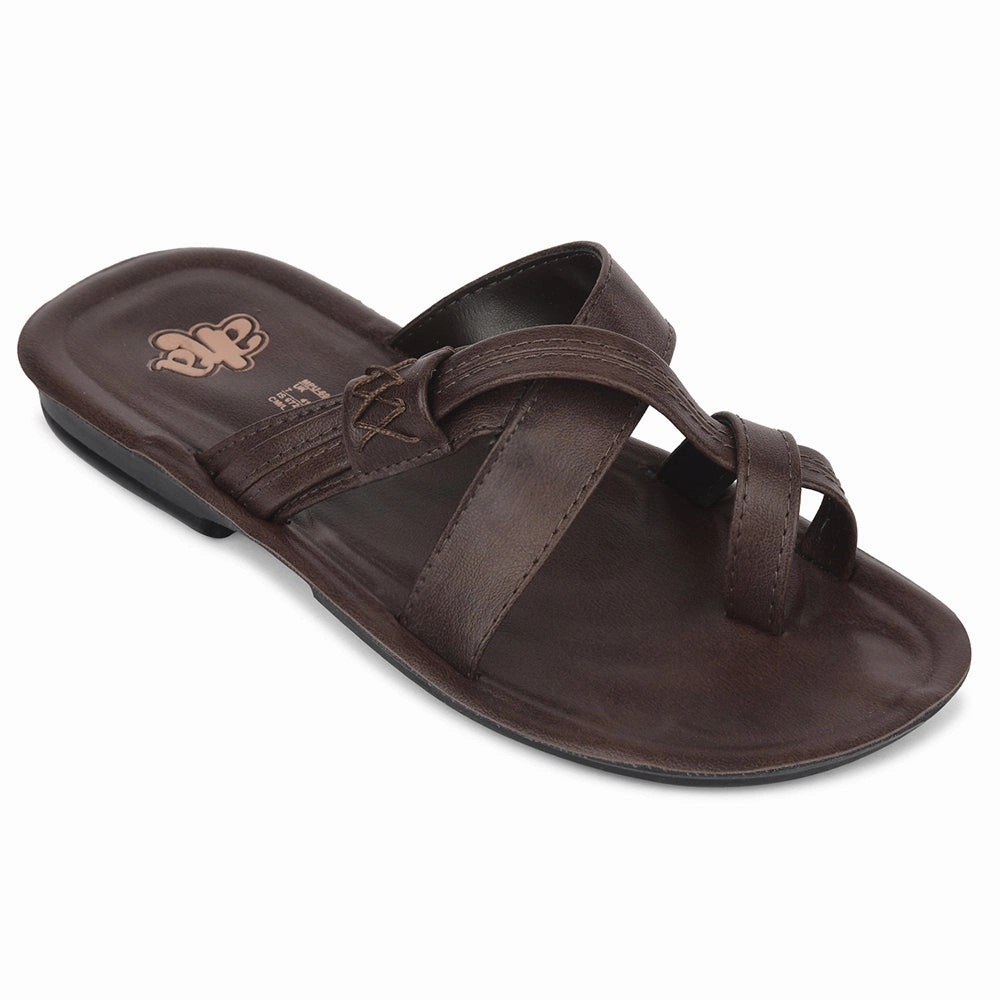 Sporty Sandals A-HA Brown Casual Flat Sandal For Men MPU-60 By Liberty
