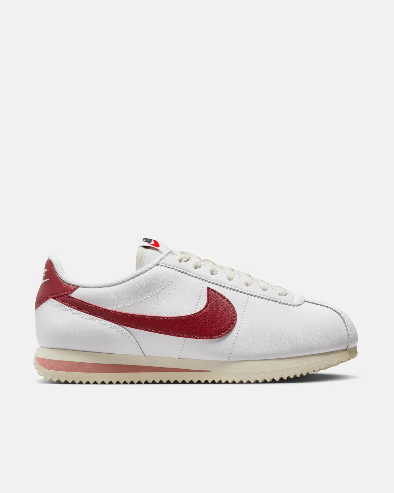 Nike Cortez DN1791-103 Sneaker Women's White Red Leather Lace Up Lifestyle Shoes Nike Shoes At Foot Locker