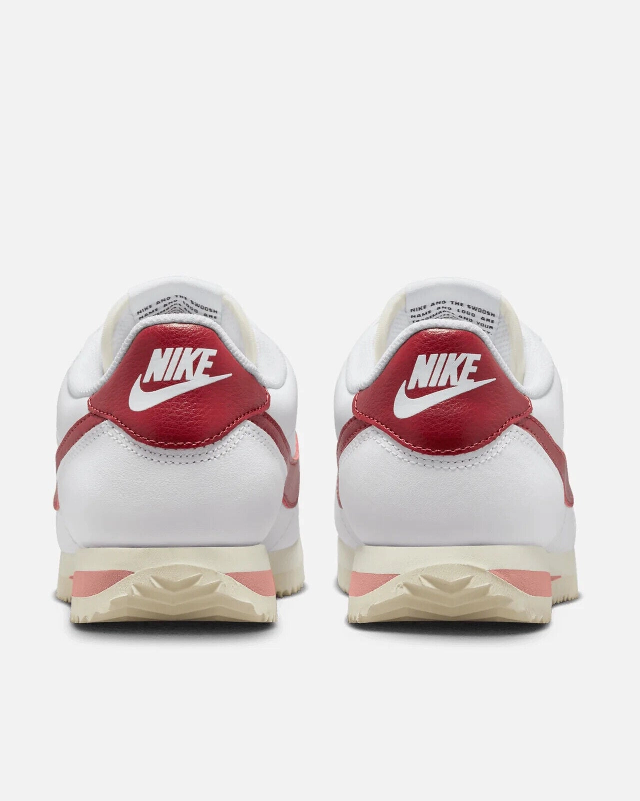 Fleet Feet Nike Shoes Nike Cortez DN1791-103 Sneaker Women's White Red Leather Lace Up Lifestyle Shoes