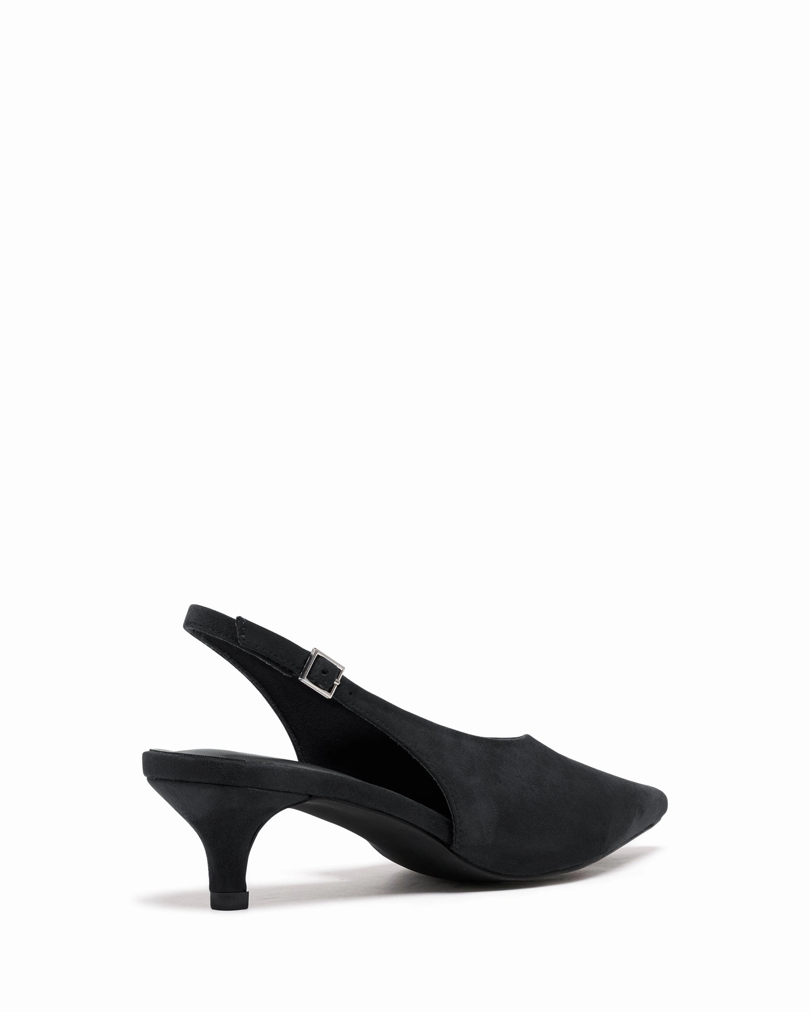 Indiana Slingback Heel Black Suede High Heels Parts