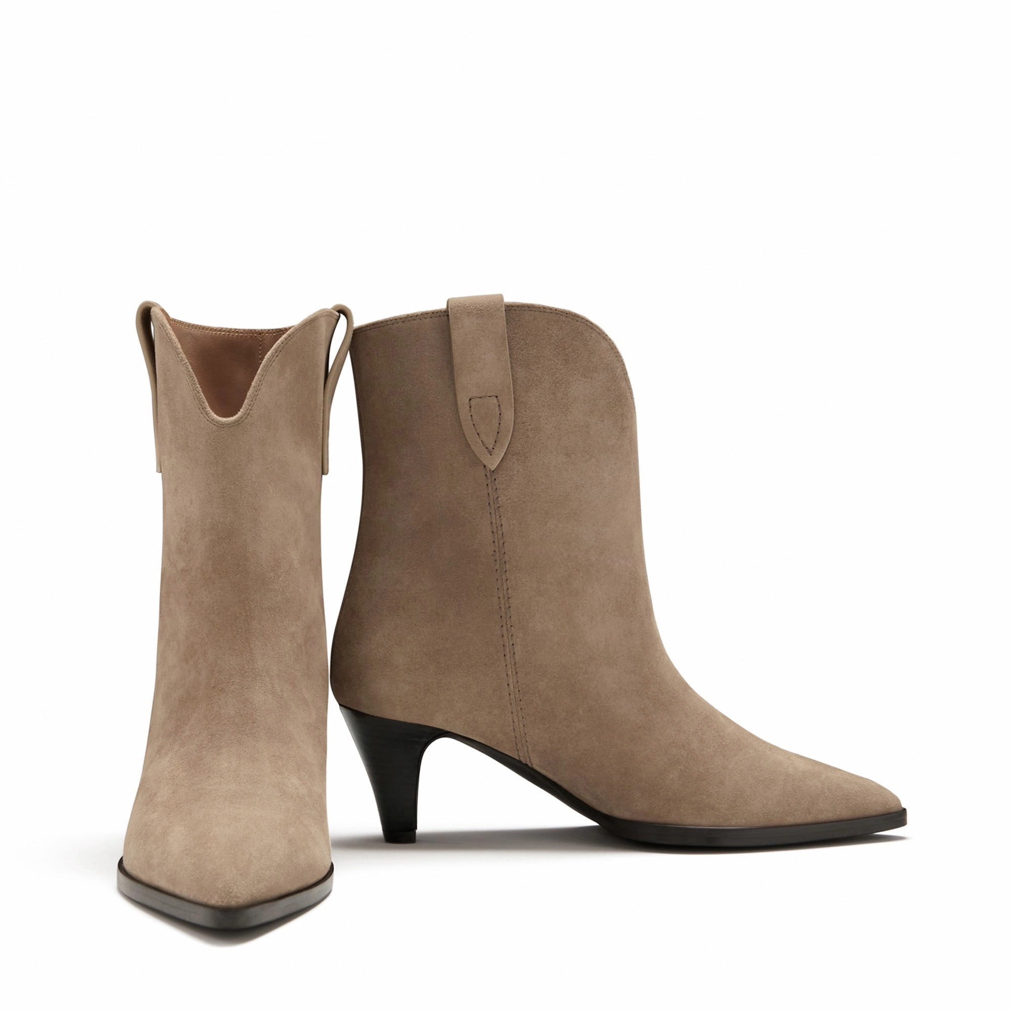Vendme Louane taupe suede boots Peep Toe Shoe Boots