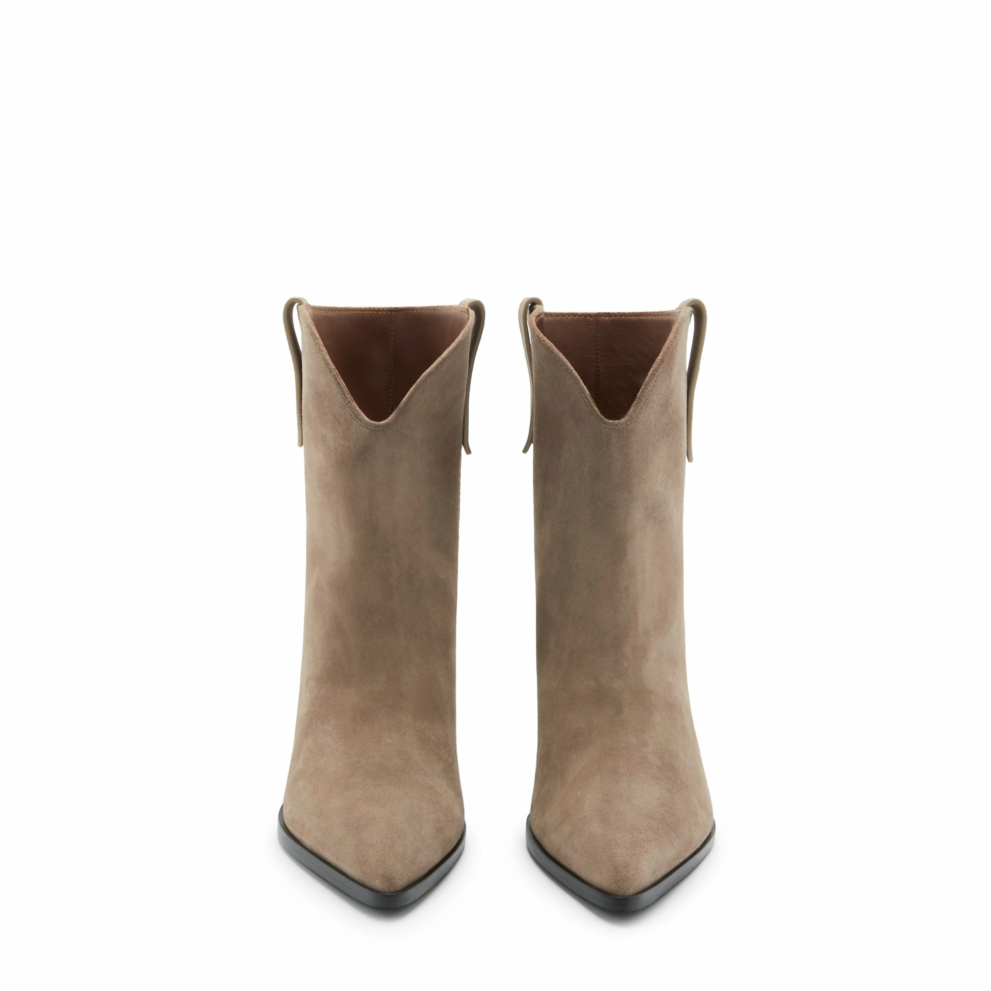 Vendme Louane taupe suede boots Flat Riding Boots