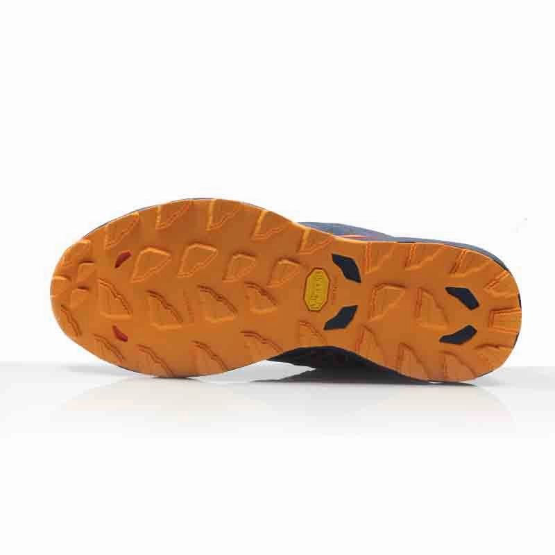 Running Shoes Mesh Mizuno Wave Daichi 8 Men's Trail Shoe - Estate Blue/Apricot/Spicy Orange