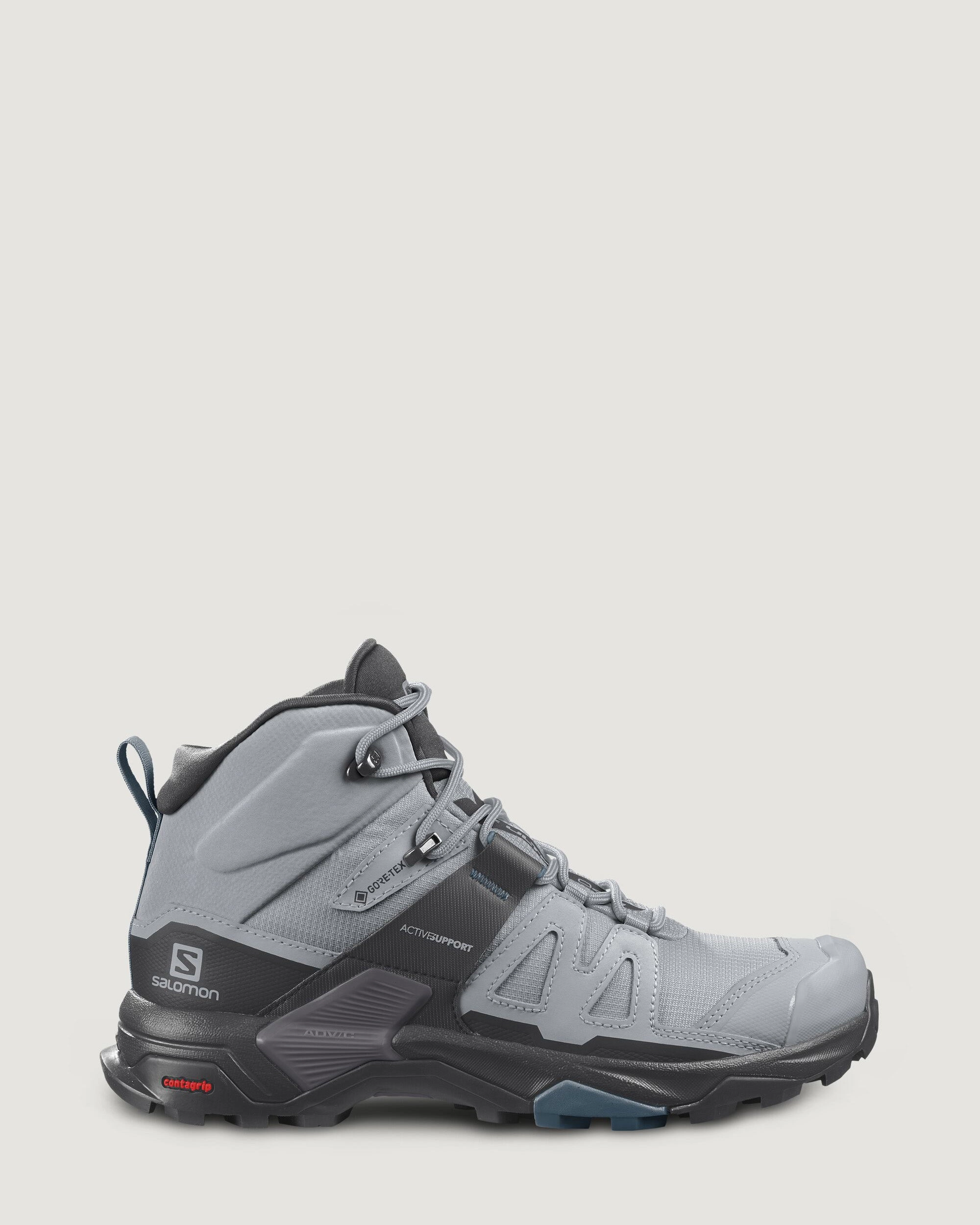 Women's Salomon X Ultra 4 GORE-TEX Mid Hiking Boots - Quarry/Black/Legion Blue Moab 3 Mid Waterproof Hiking Boot