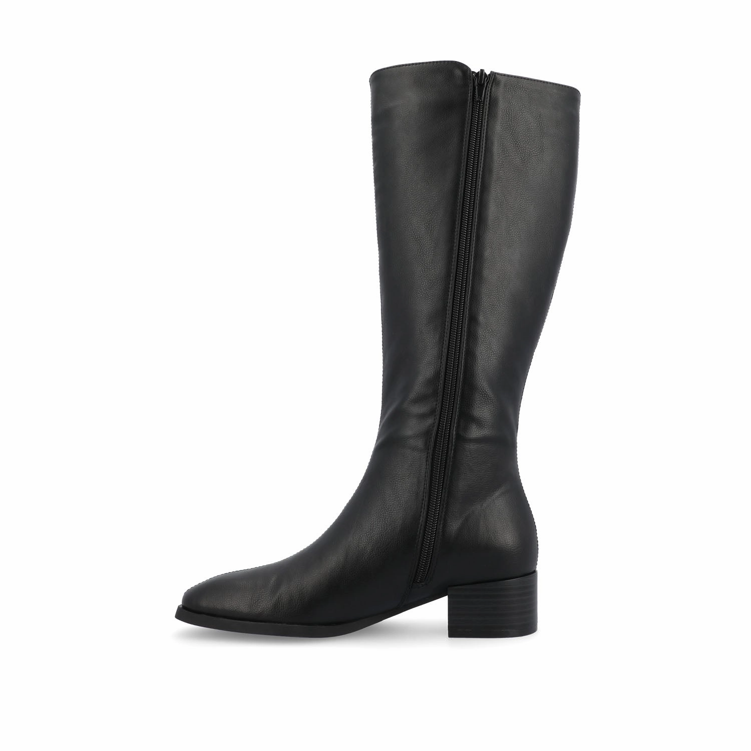 Knee High Wedge Boots Leather DEVRI KNEE HIGH BOOTS IN VEGAN LEATHER