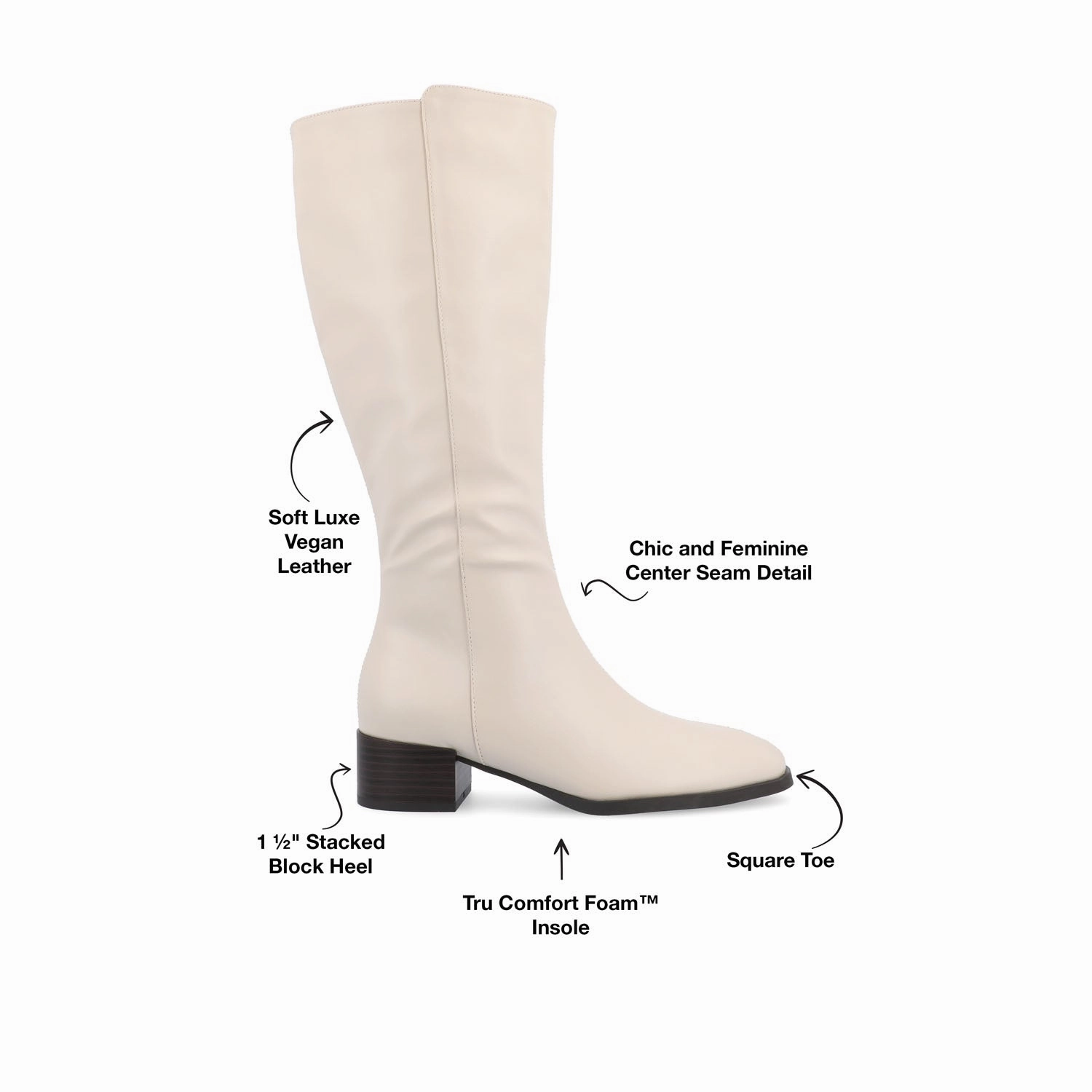 DEVRI KNEE HIGH BOOTS IN VEGAN LEATHER Corkys Knee High Boots