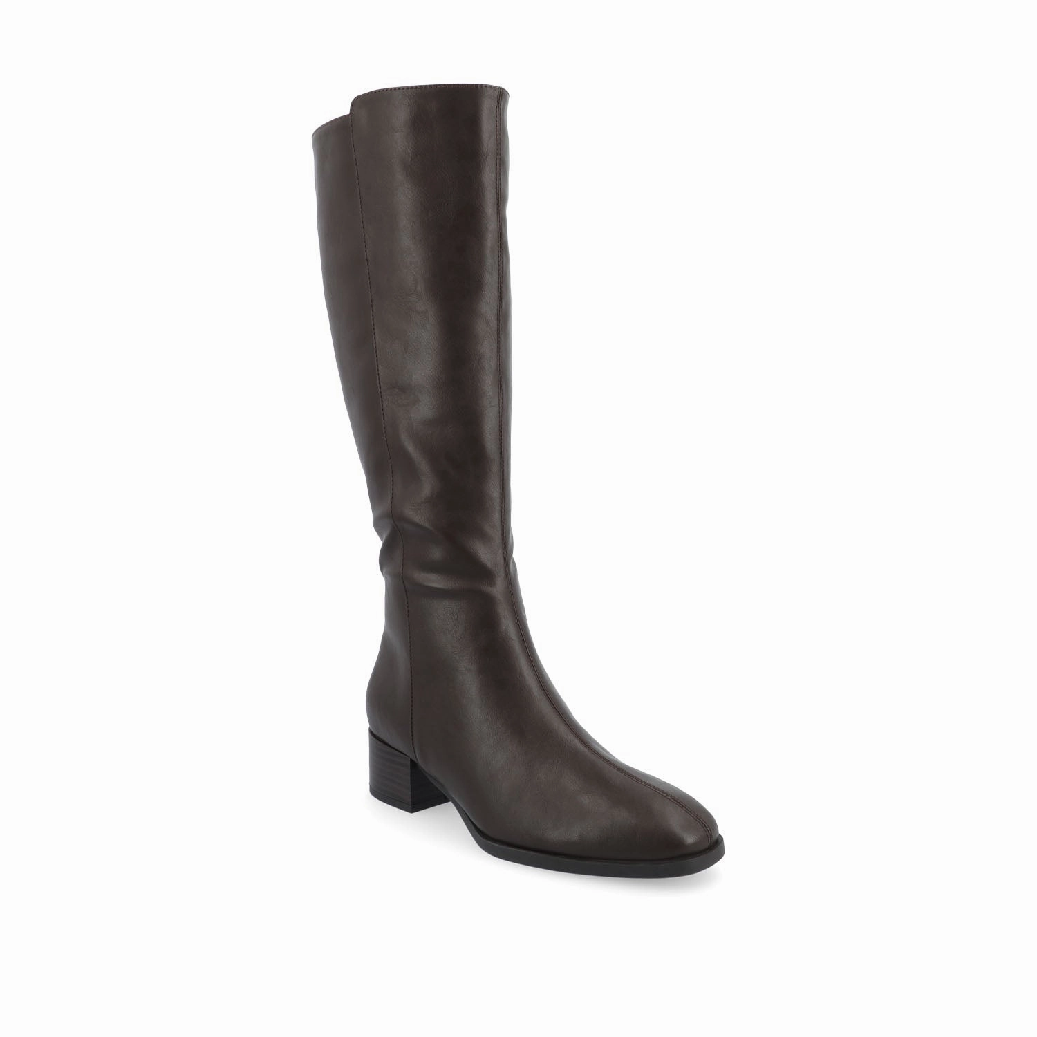 Boots Low Heel Knee High DEVRI KNEE HIGH BOOTS IN VEGAN LEATHER