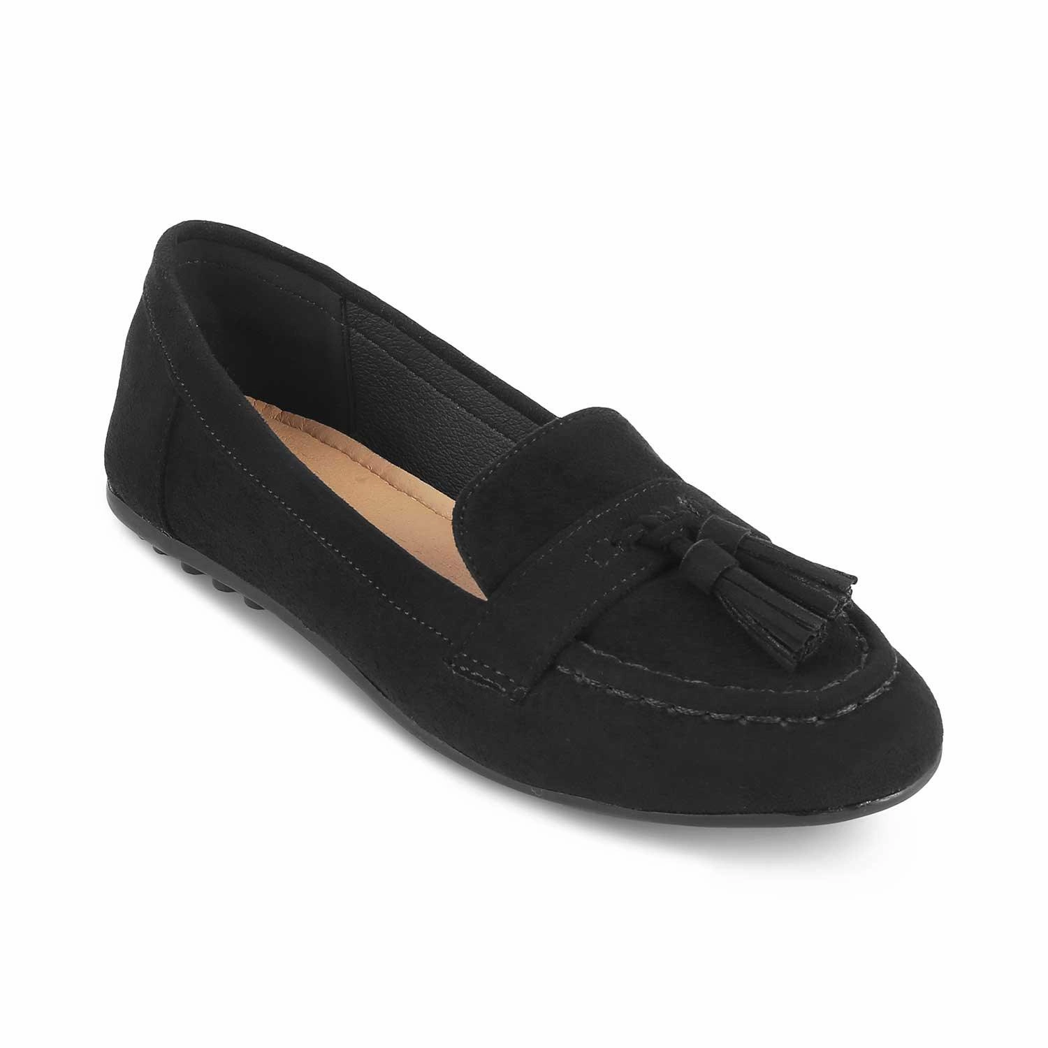 The Bonum Black Women's Dress Tassel Loafers Tresmode Loafers Definition