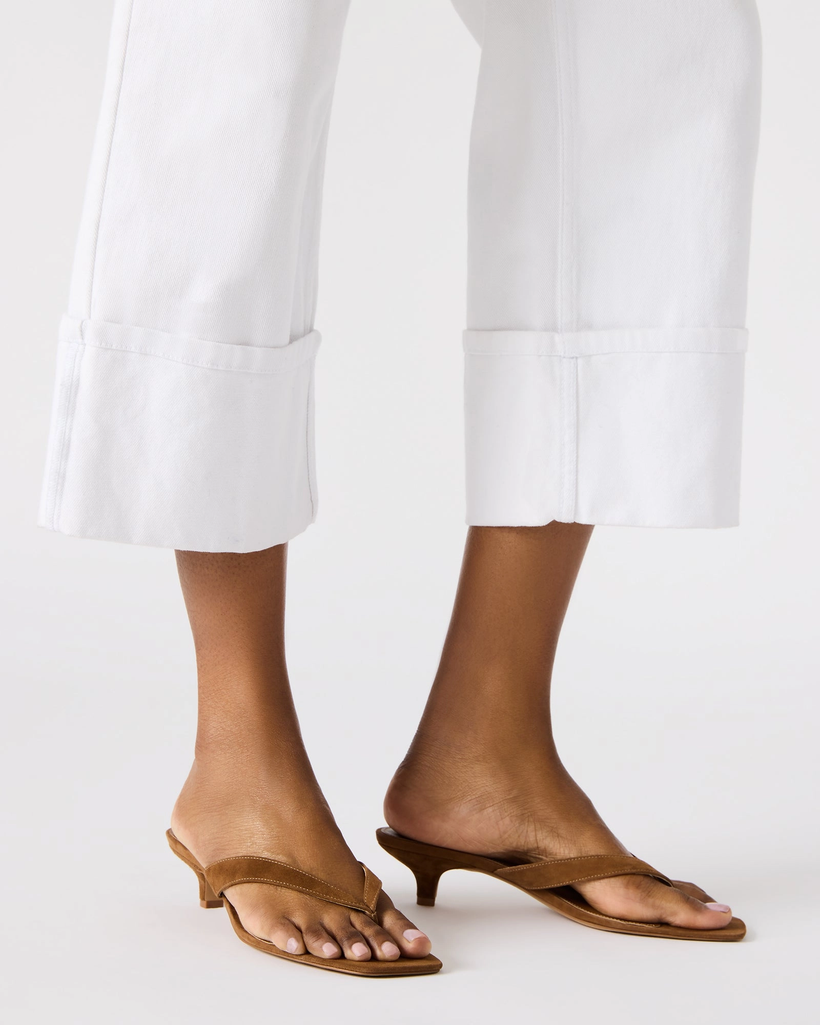 TRACIE CHESTNUT SUEDE Strapless Heel Sandals