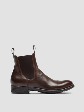 CALIXTE 004 - Brown Leather Chelsea Boots Chelsea Boots Extra Wide Fit