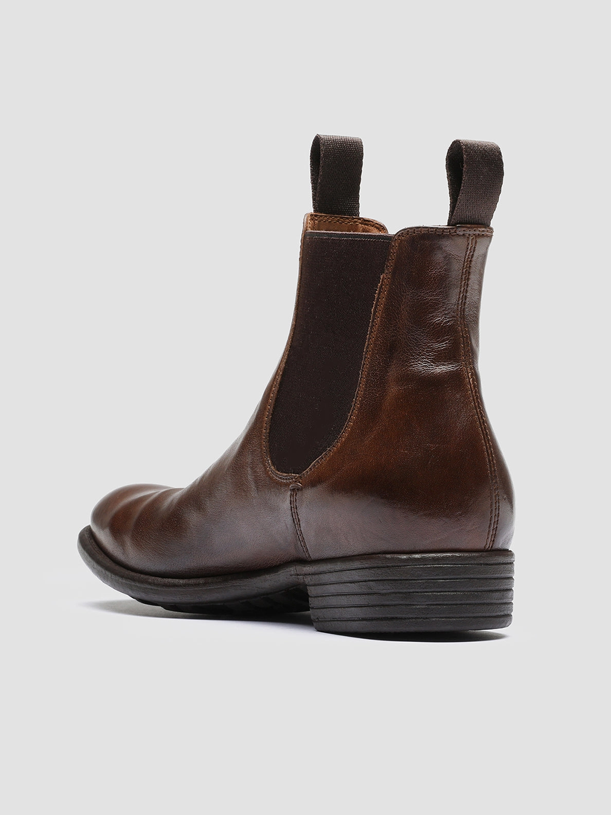 CALIXTE 004 - Brown Leather Chelsea Boots Korean Chelsea Boots