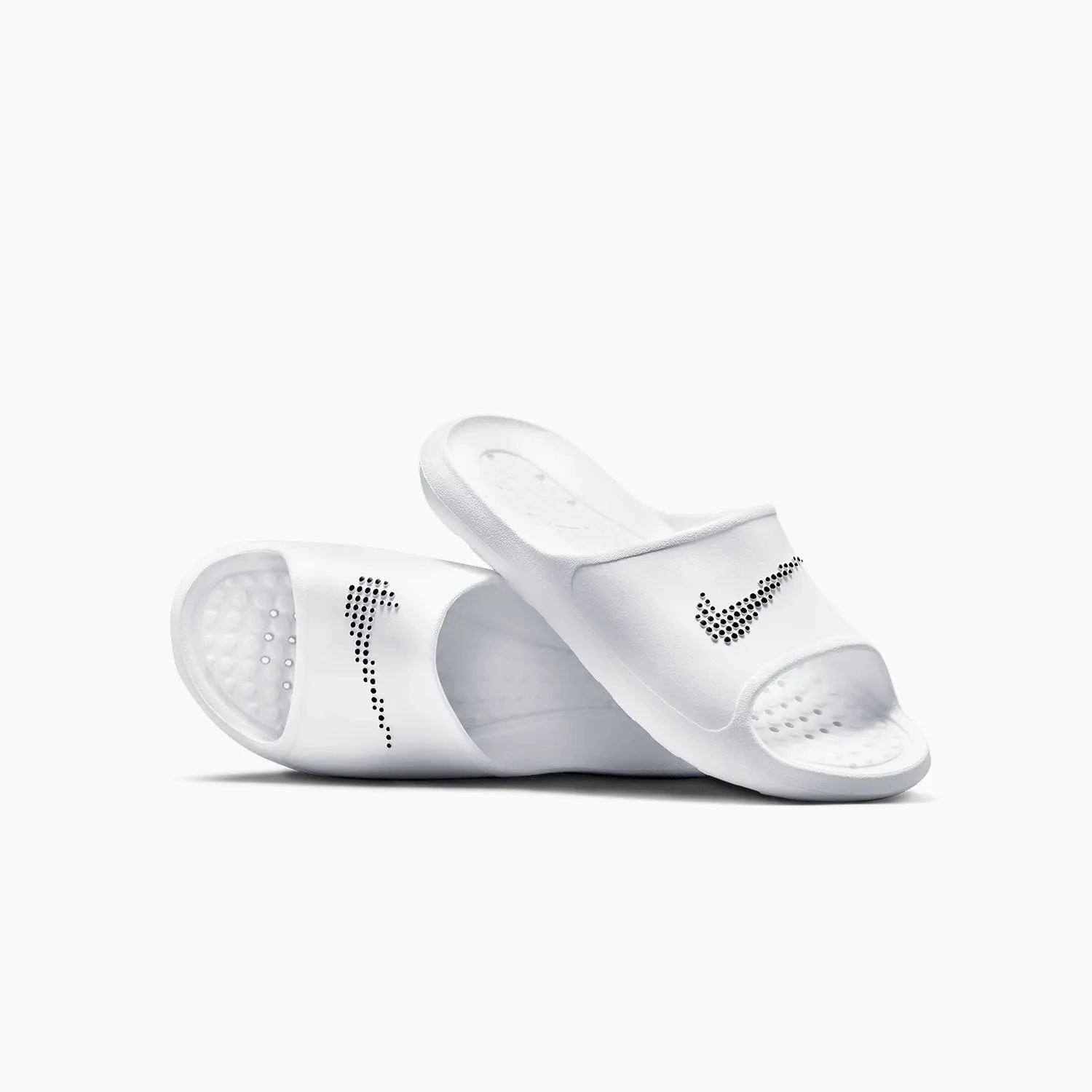 Men's Victori One Shower Slide "White" Silversmith Square Toe Slippers