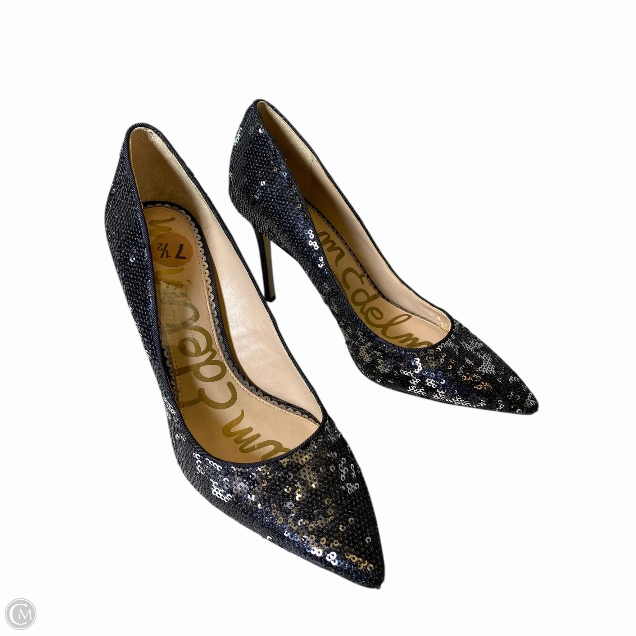 High Heel Shoes Print Shoes Heels Kitten By Sam Edelman In Black, Size: 7.5