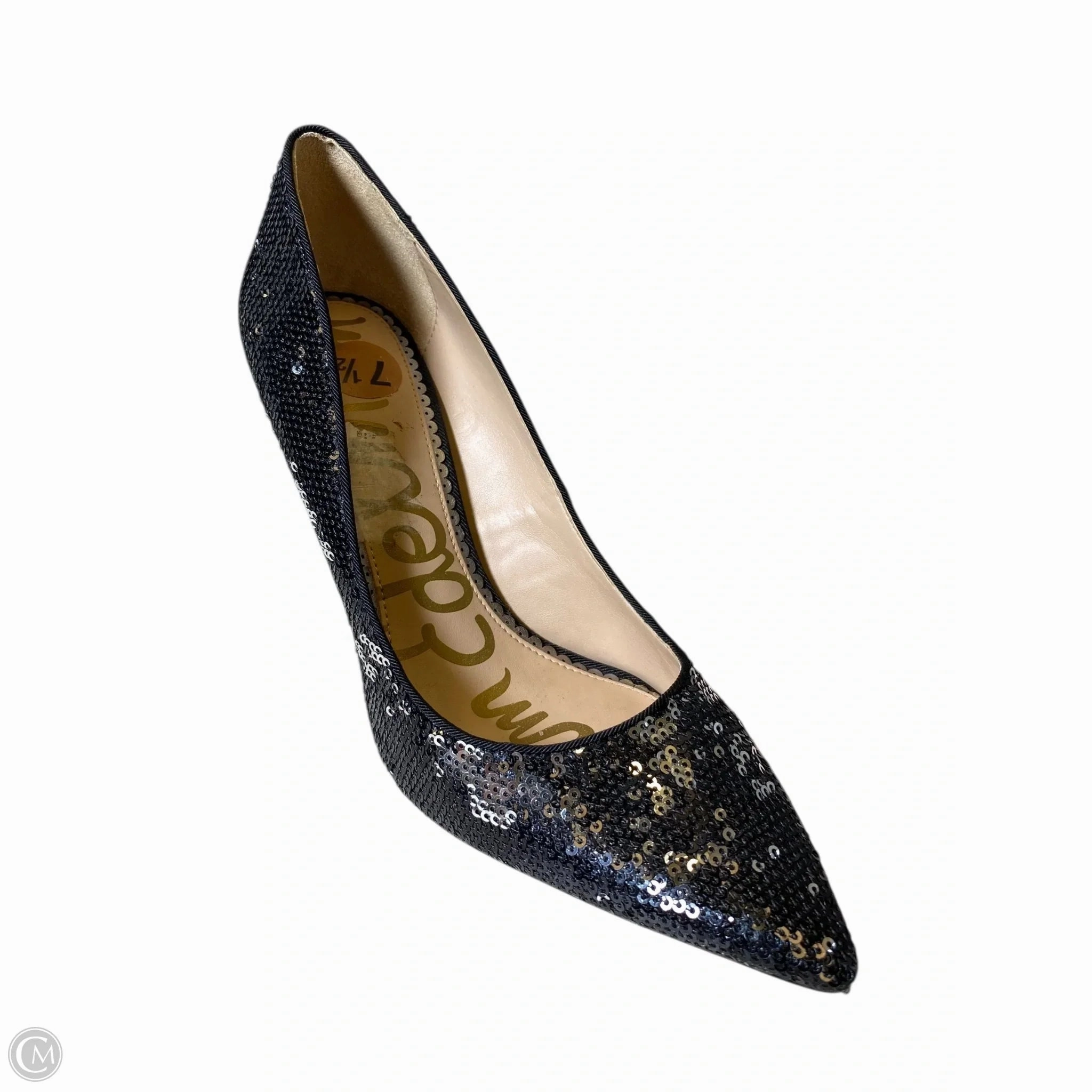 Crystal High Heels Shoes Heels Kitten By Sam Edelman In Black, Size: 7.5