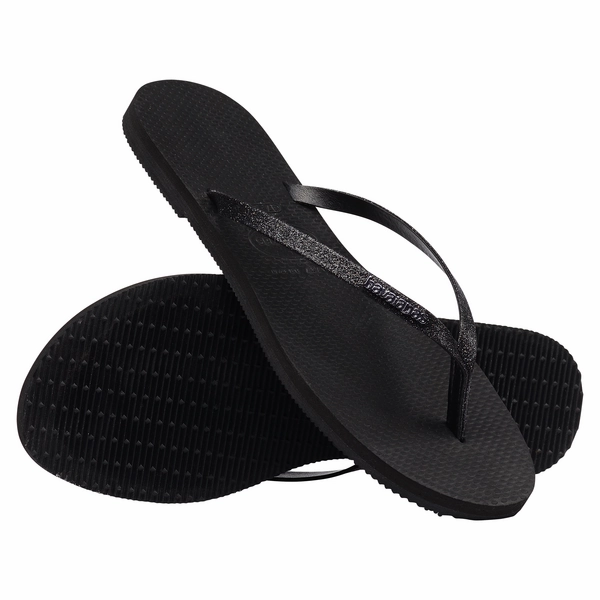 HAVAIANAS YOU GLITTER - BLACK Pack Of Flip Flops For Wedding
