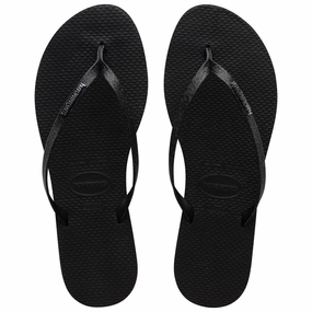 The Most Comfortable Flip Flops For Walking HAVAIANAS YOU GLITTER - BLACK