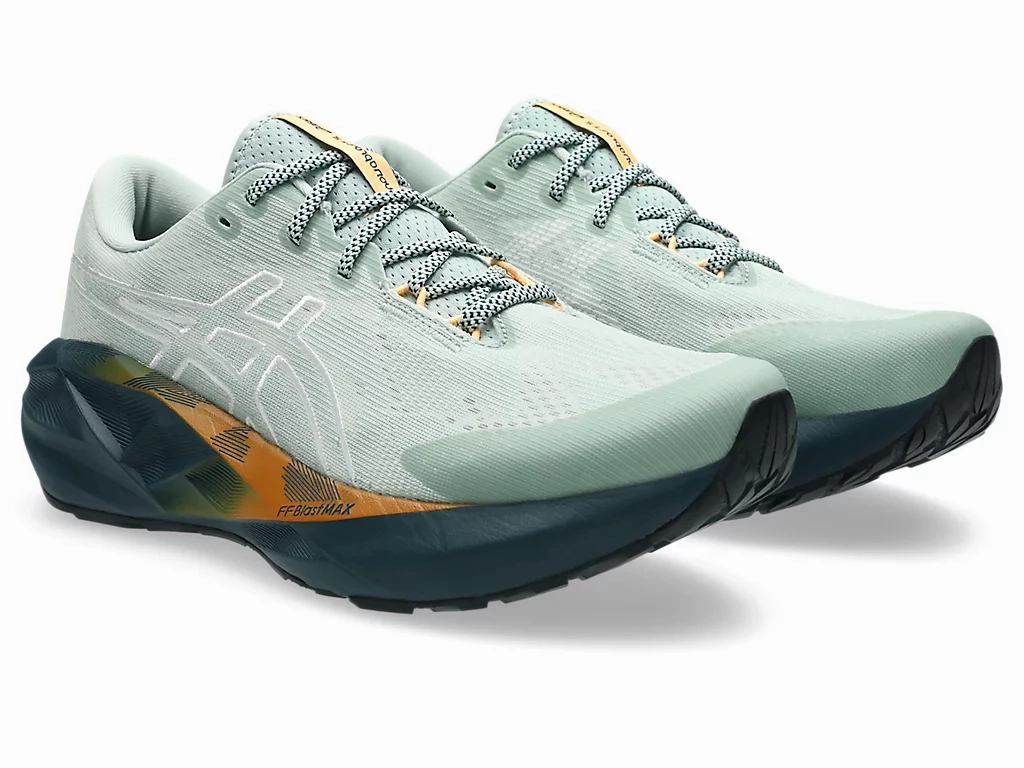 Mens Asics Novablast 5 TR - NATURE BATHING / LICHEN ROCK Cross Country Vs Trail Running Shoes