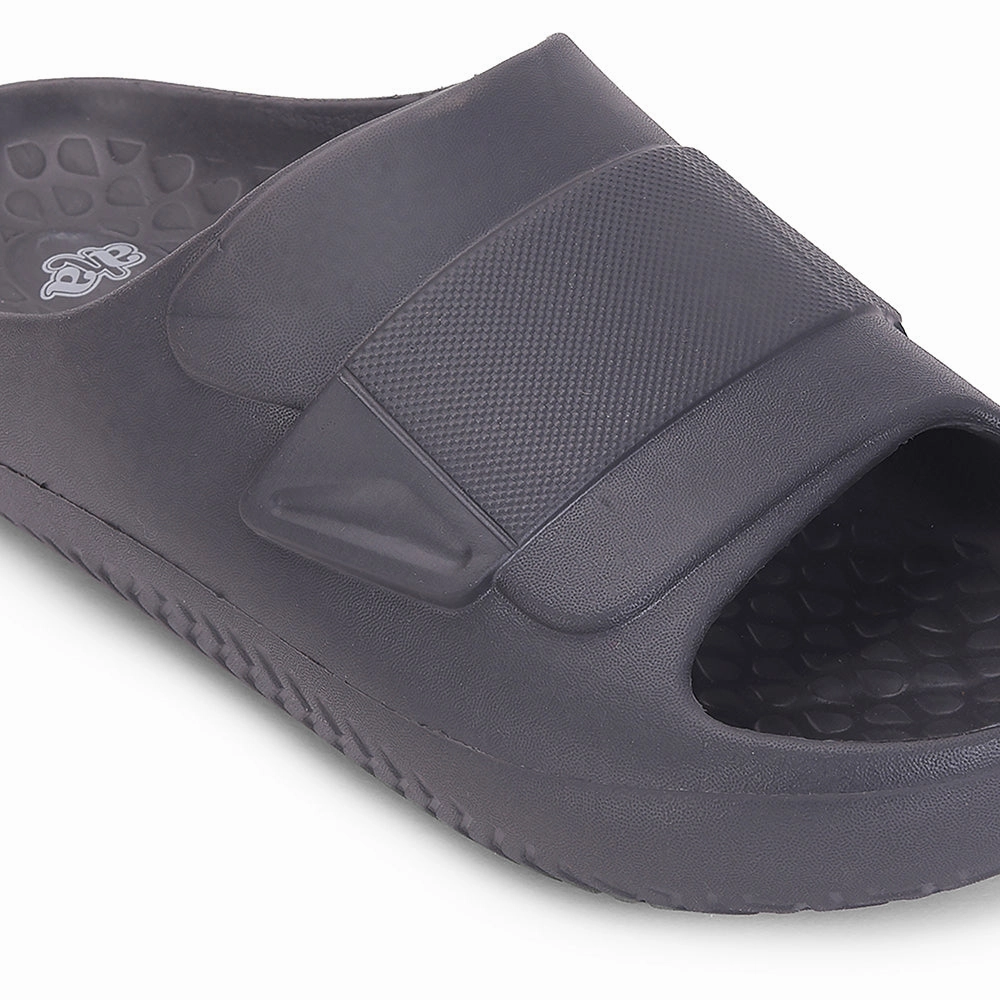 A-HA Dark Grey Casual Slides For Men DREAMWALKM By Liberty Clogs Slippers