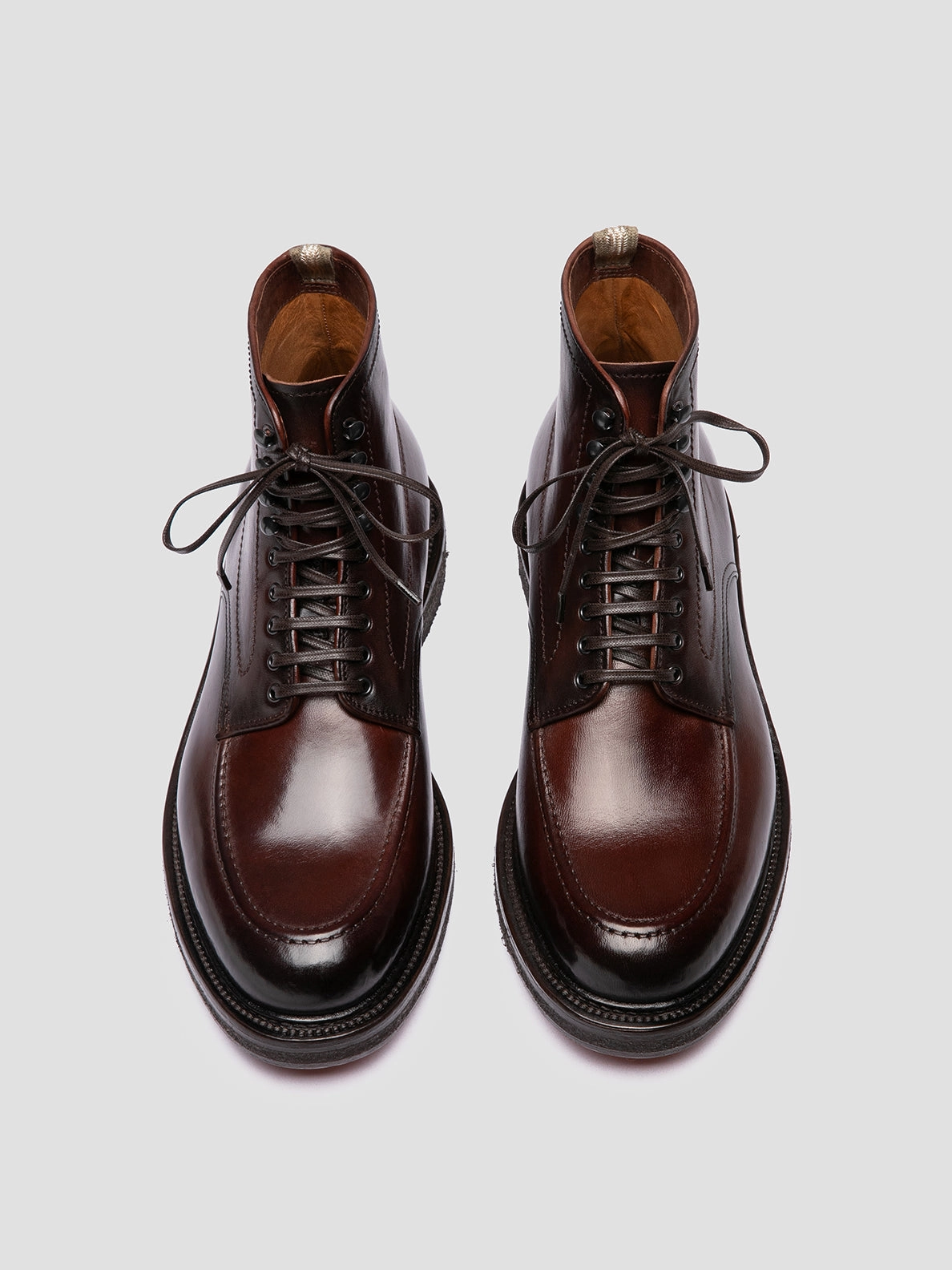 Waterproofing Leather Boots ASTON CREPE 004 - Brown Leather Lace-Up Boots