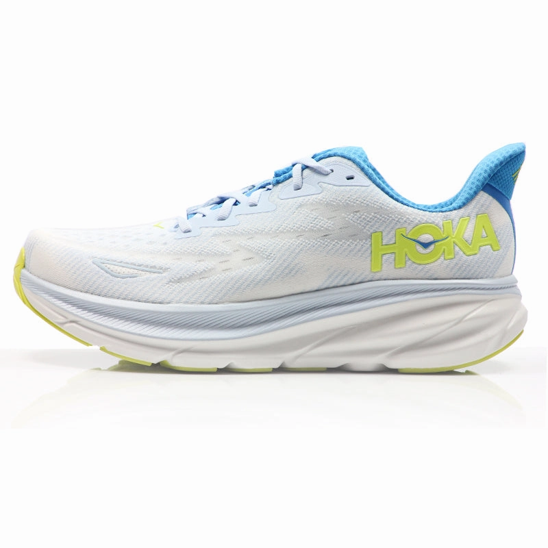 Hoka One One Clifton 9 Men's 2E Wide Fit Running Shoe - Ice Water/ Evening Primrose Running Shoes 5k