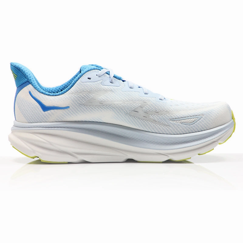 Best Running Shoes For Achilles Problems Hoka One One Clifton 9 Men's 2E Wide Fit Running Shoe - Ice Water/ Evening Primrose