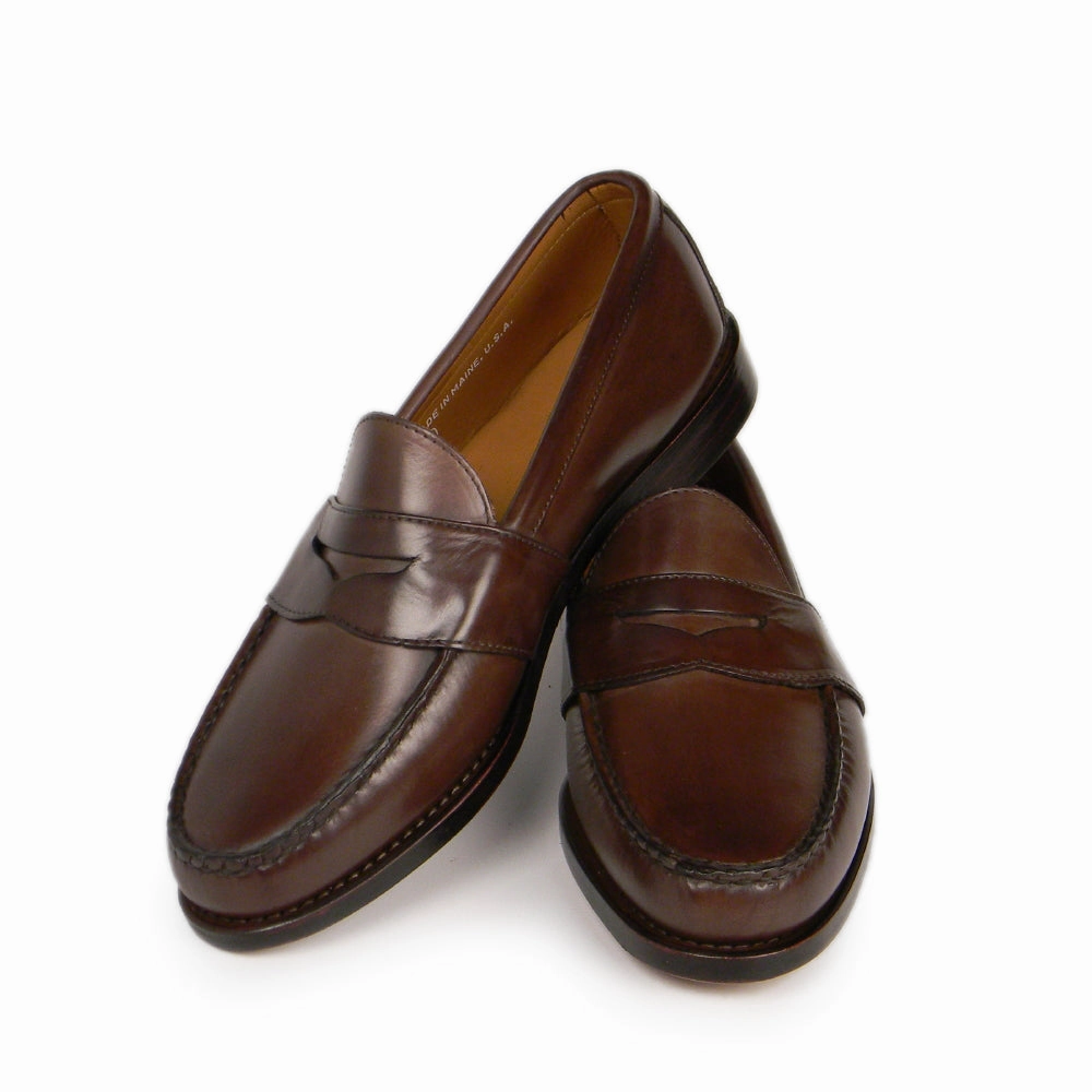 Weltline Penny Loafers - Dark Brown Calf Patent Leather Loafers