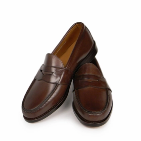 Johnston And Murphy Penny Loafers Weltline Penny Loafers - Dark Brown Calf