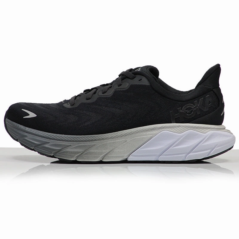 Hoka One One Arahi 6 Men's 2E Wide Fit Running Shoe - Black/White Good Running Shoes For High Arches
