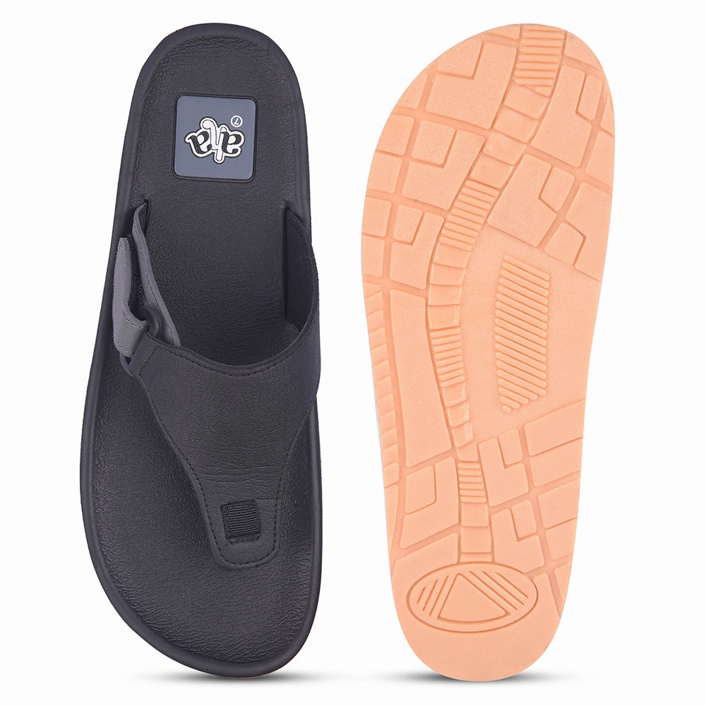 A-HA Casual Black Flip Flop For Men ANCO-01 By Liberty Manolo Flip Flops