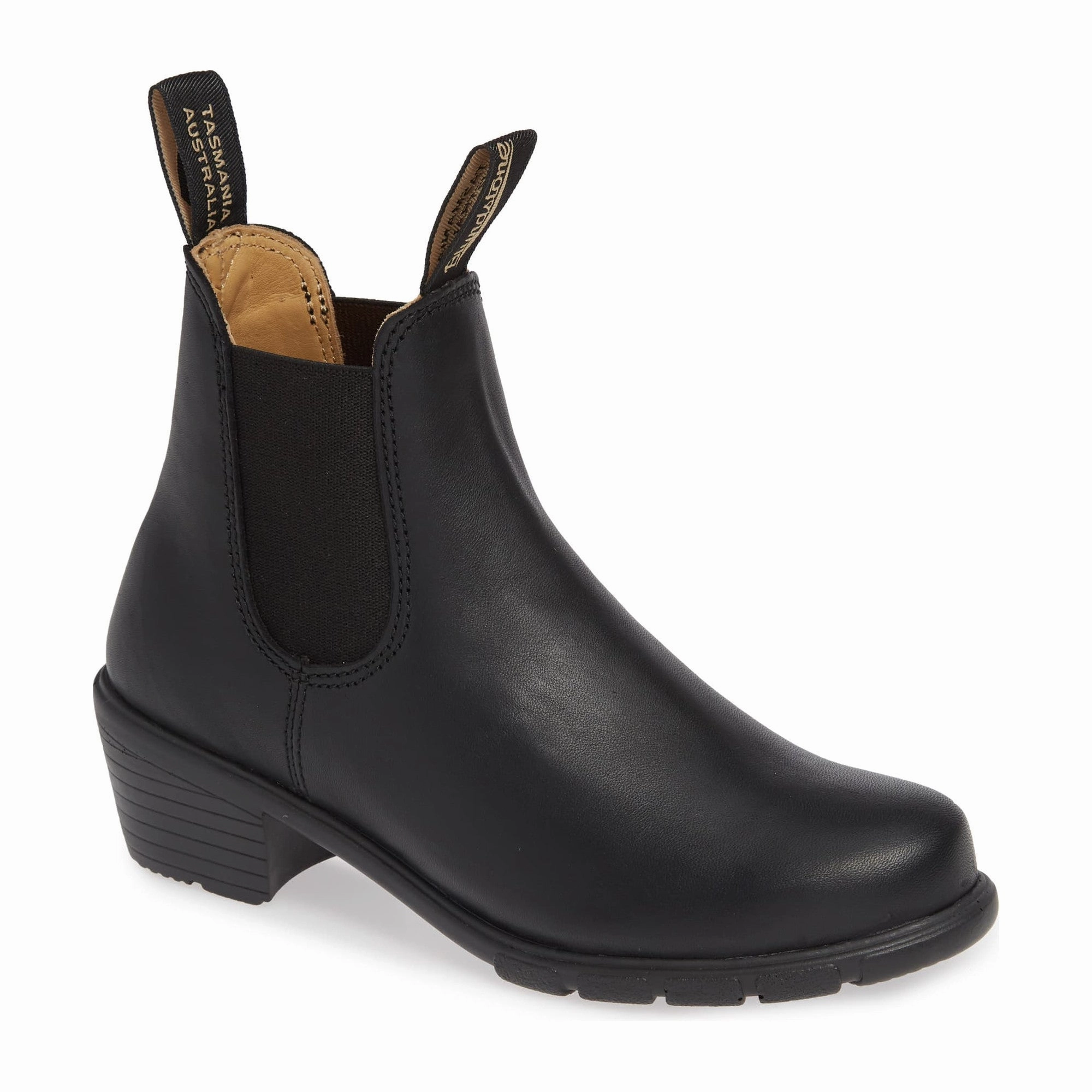 Blundstone Women's 1671 Heel Boots - Black Shining Chelsea Boots