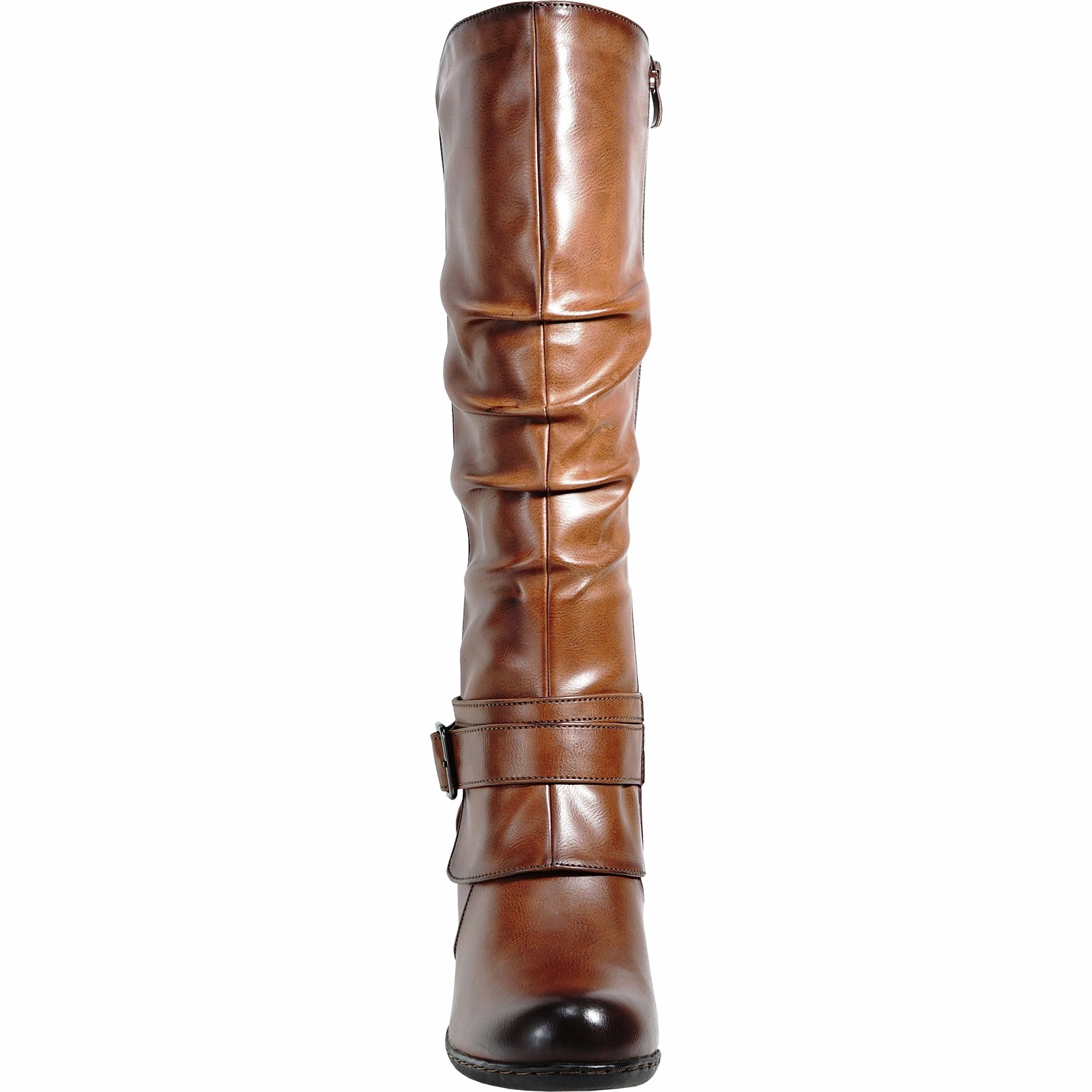 VANGELO Women Boot HF5429 knee Dress Boot BROWN Knee High Boots Stretchy