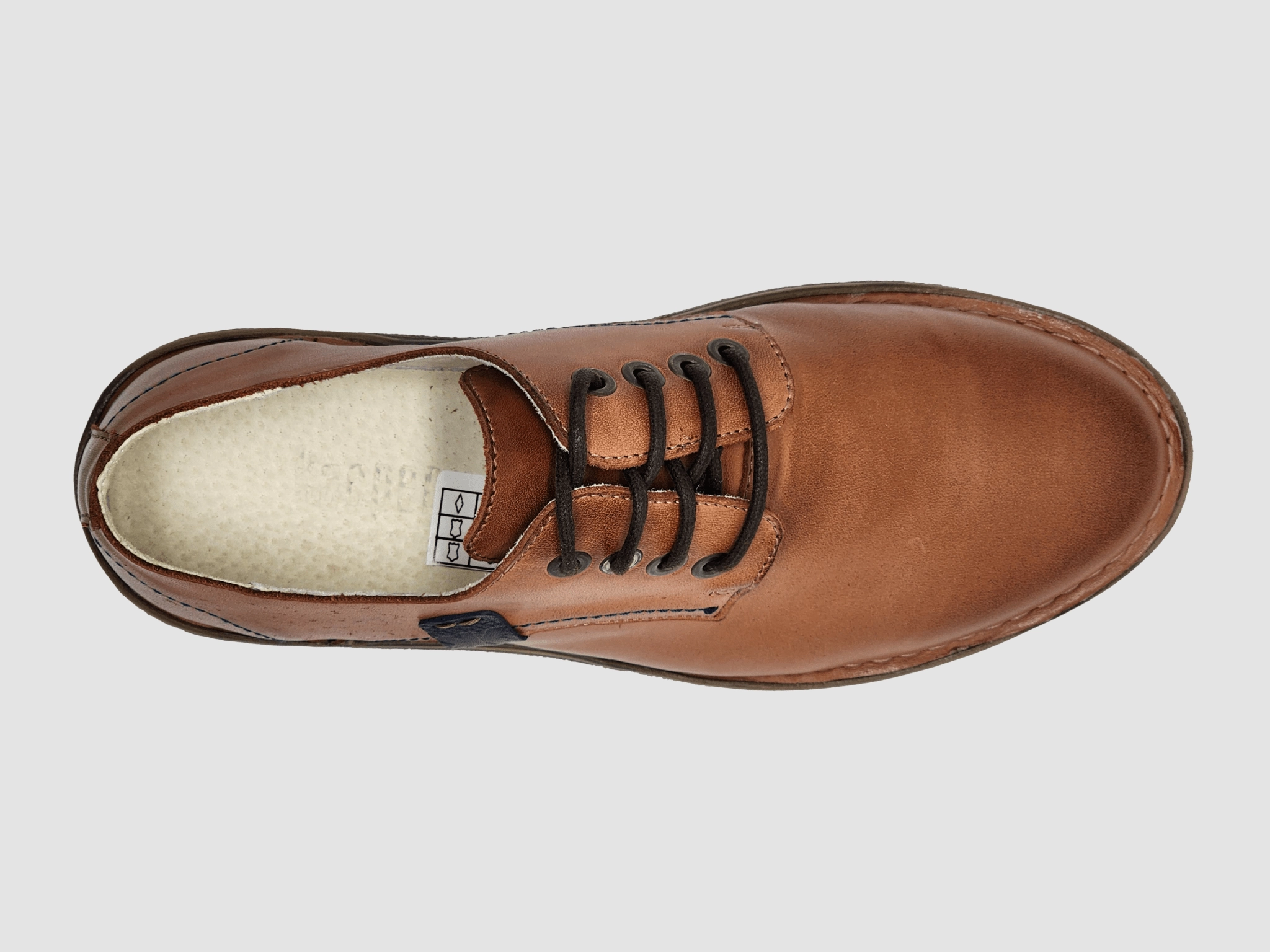 Men's Derby Leather Dress Shoes - Brown Diy Lace Up Shoes