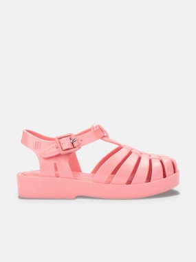 Mini Melissa Girls Possession Sandals in Pink Sandals Platform