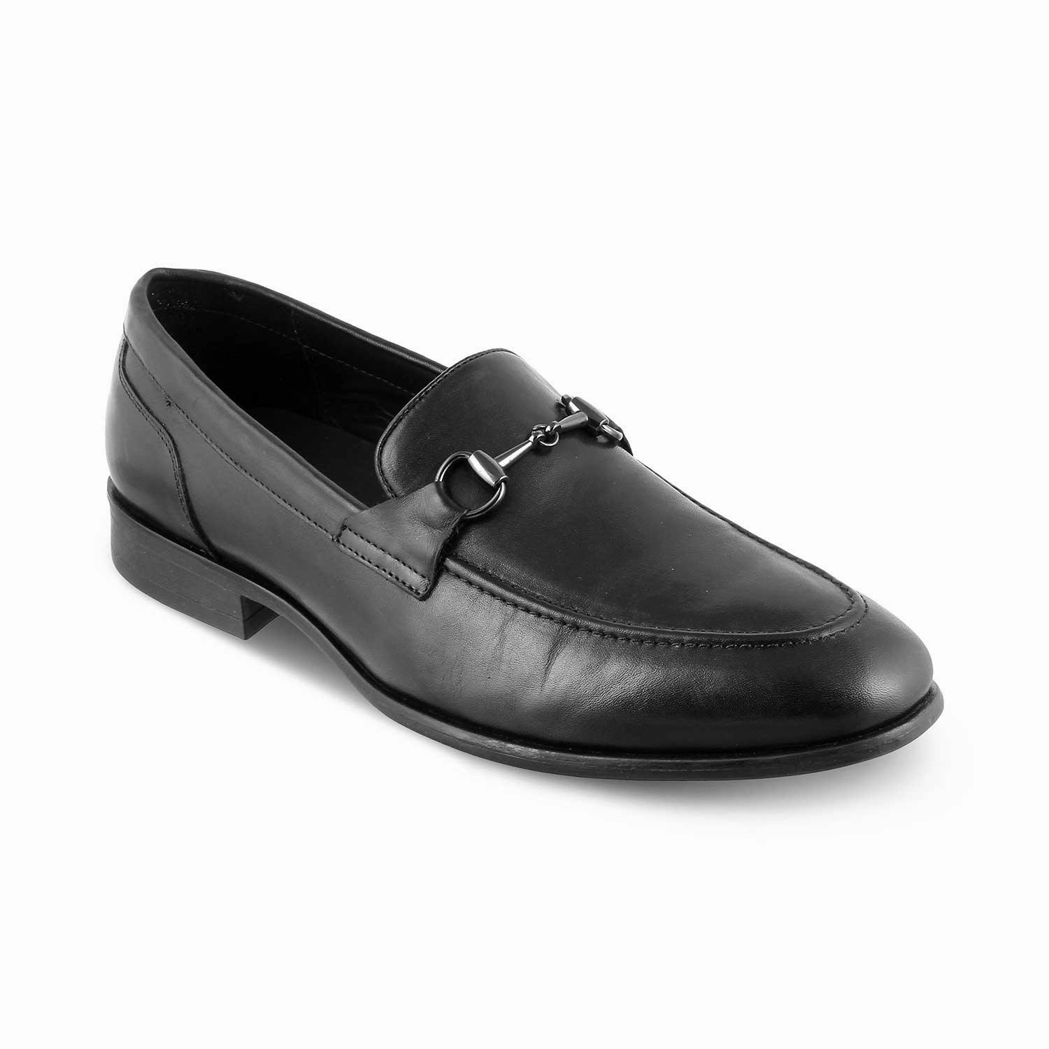 Willa Loafers The Pierre Black Men's Leather Horse-Bit Loafers Tresmode