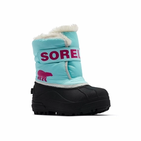 Columbia Hills Omni-heat Snow Boot Kid's Toddler Childrens Snow Commander Ocean Surf/Cactus Pink