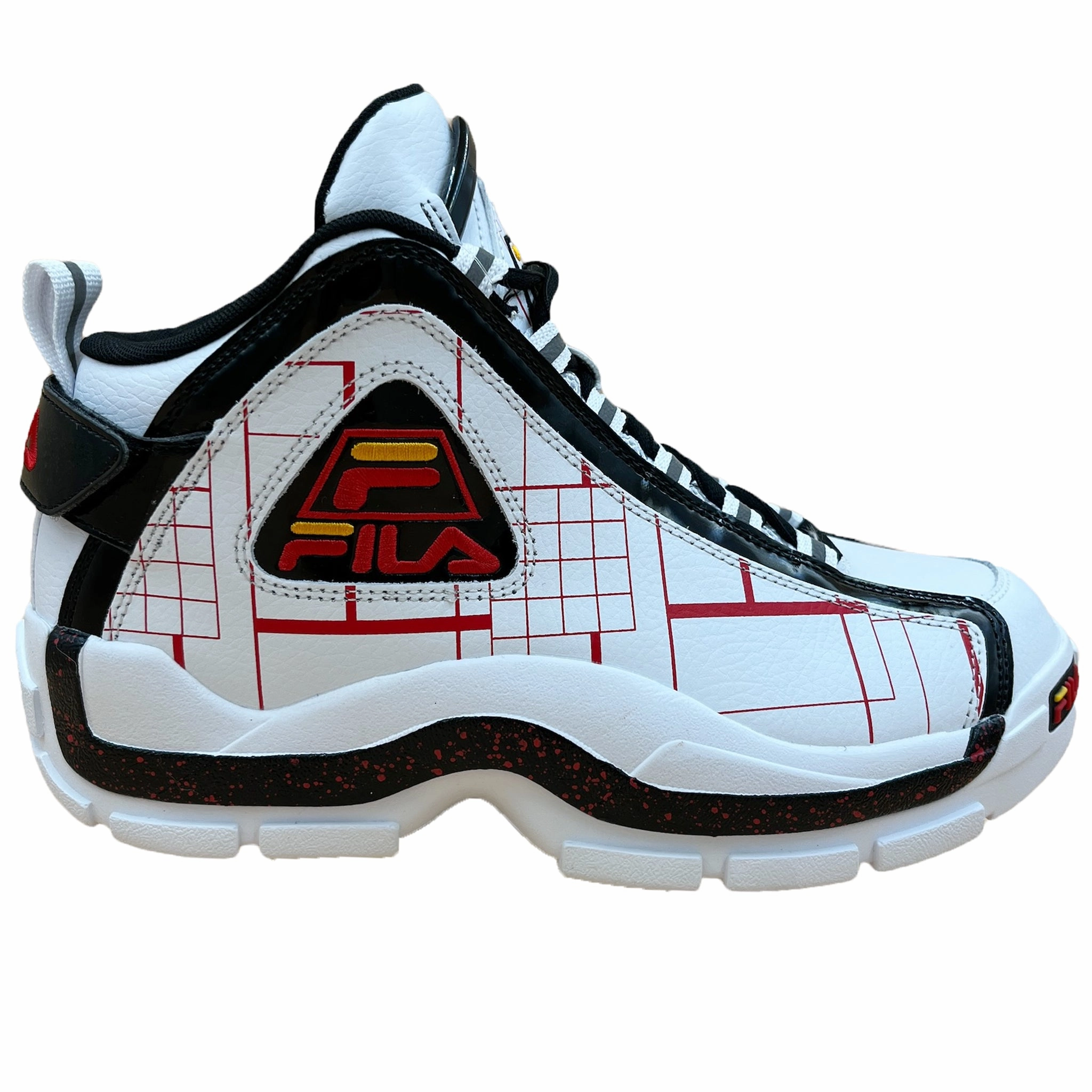 Stores That Sell Basketball Shoes Fila Men's 1BM01753 Grant Hill 2  Grid White/Black Basketball Shoes