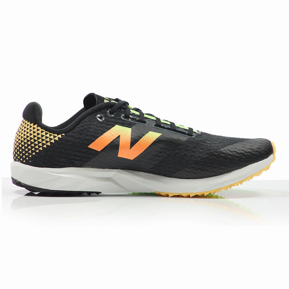 Best 5 Km Running Shoes New Balance XC7 Fuelcell V5 Unisex Cross Country Spike - Black/Bleached Lime Glo/Hot Mango