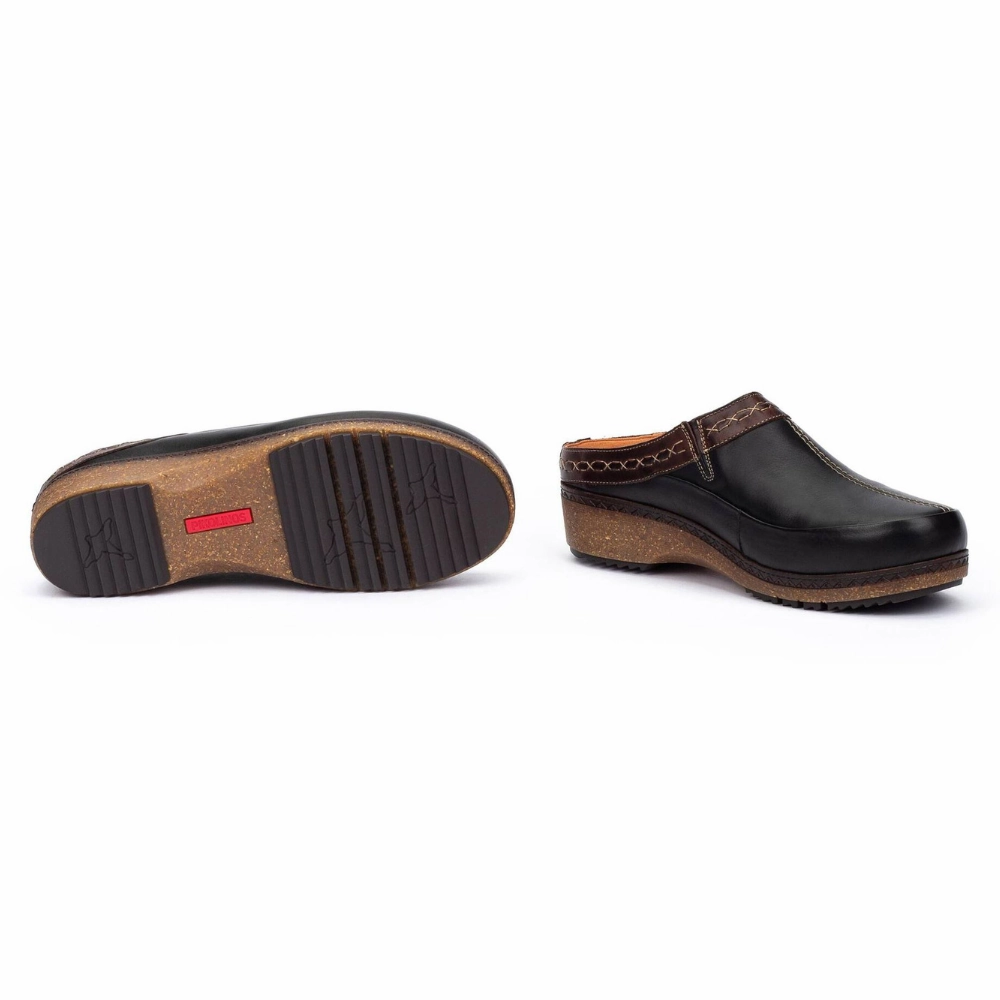 Pikolinos Granada 3922C1 Black Leather Clog (Women's) Able Clogs