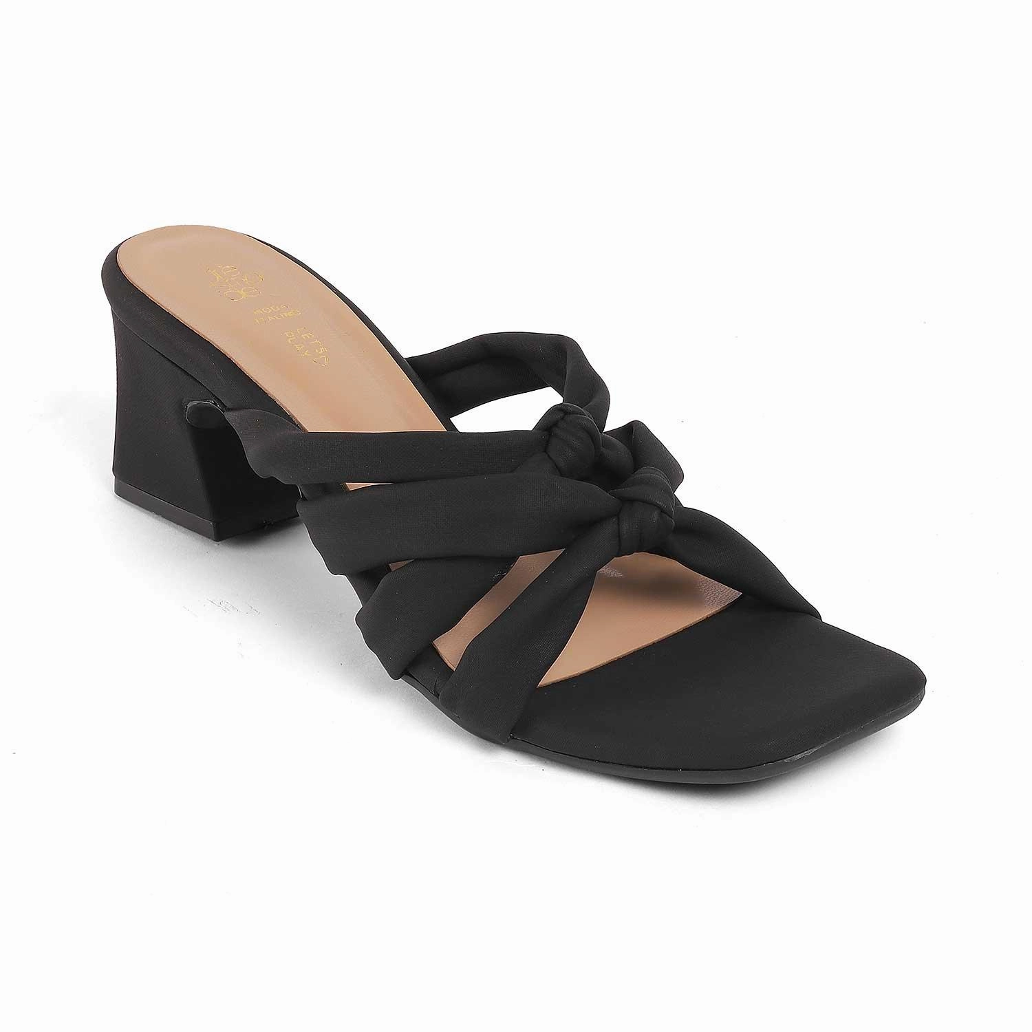 Tresmode Sofstrip Black Women's Casual Block Heel Sandals Platform Sandals Summer