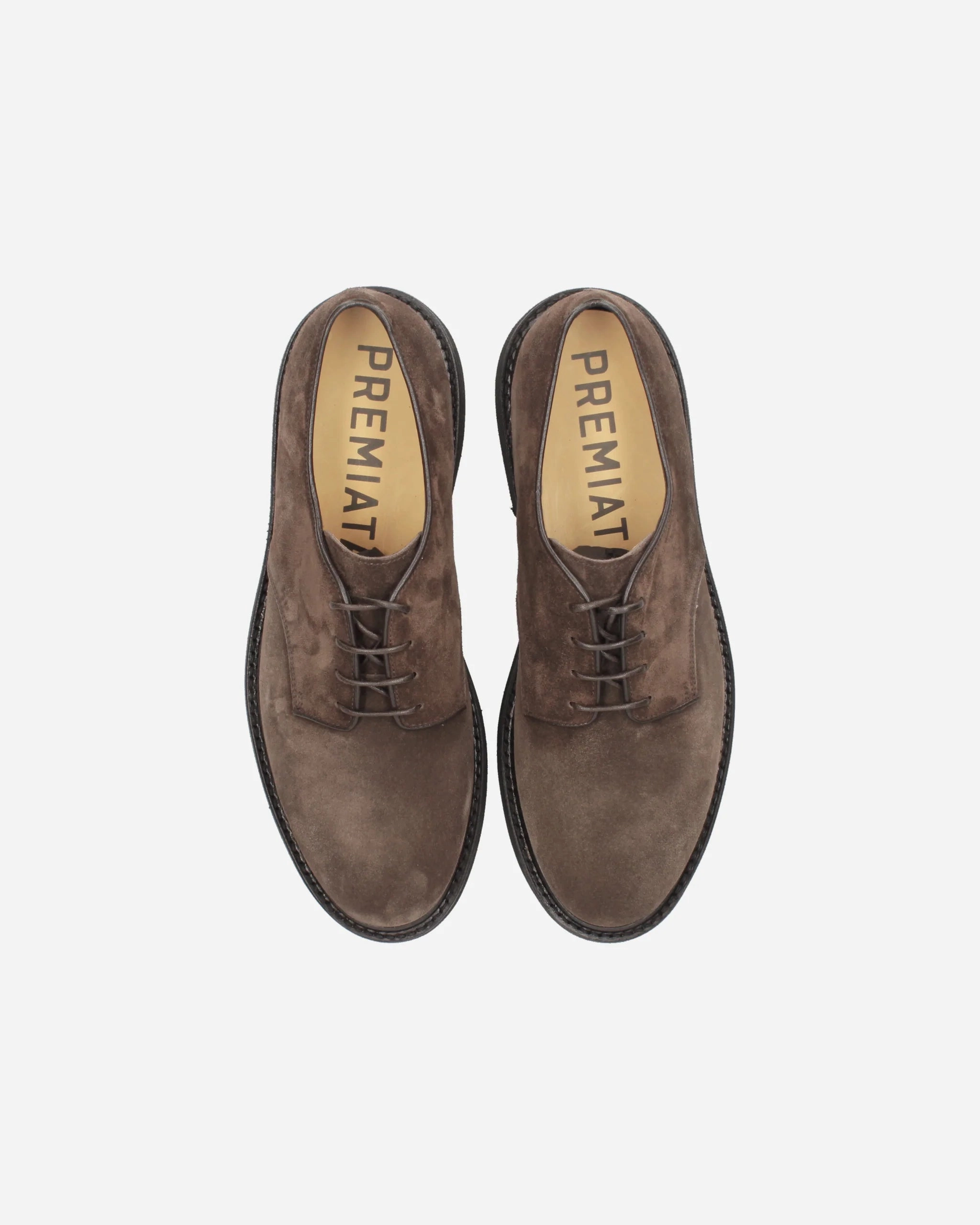 Derby Suede Shoes Brown Suede Leather Laced Shoes 32310F