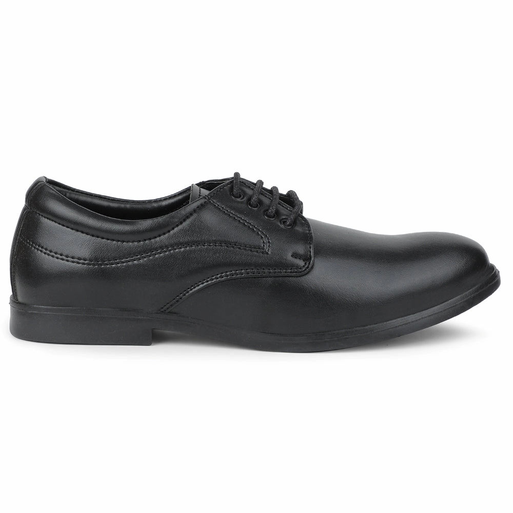 Fortune Black Formal Lacing Derby Shoes For Men MAJESTIC-1 By Liberty Air Monarch Iv Lace Up Hybrid-outsoles Training Shoes