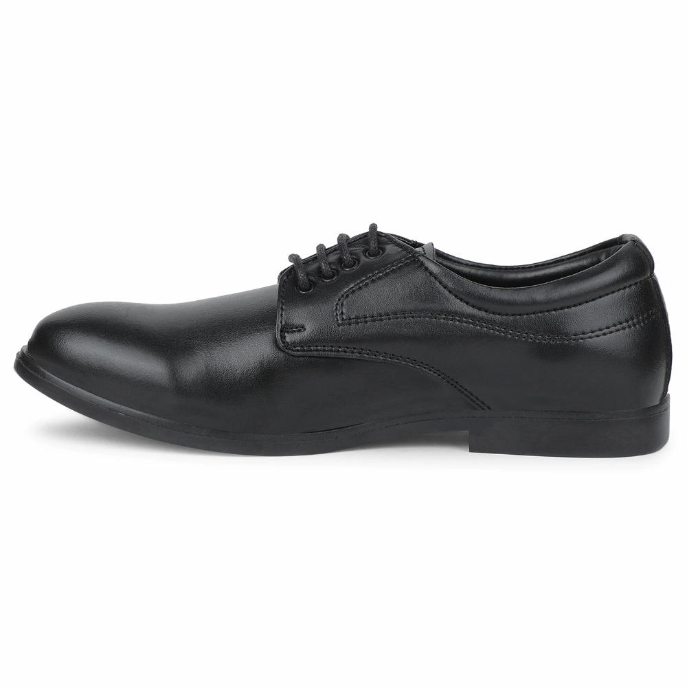 Fortune Black Formal Lacing Derby Shoes For Men MAJESTIC-1 By Liberty Offroad Lace-up Shoe